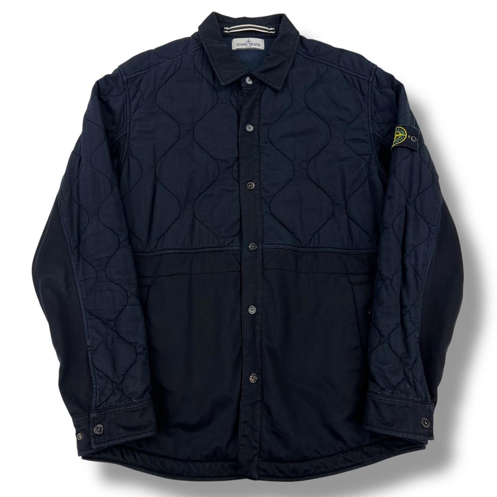 Stone Island Stone Island Navy Quilted Overshirt Size US XXL / EU 58 / 5 - 2 Thumbnail