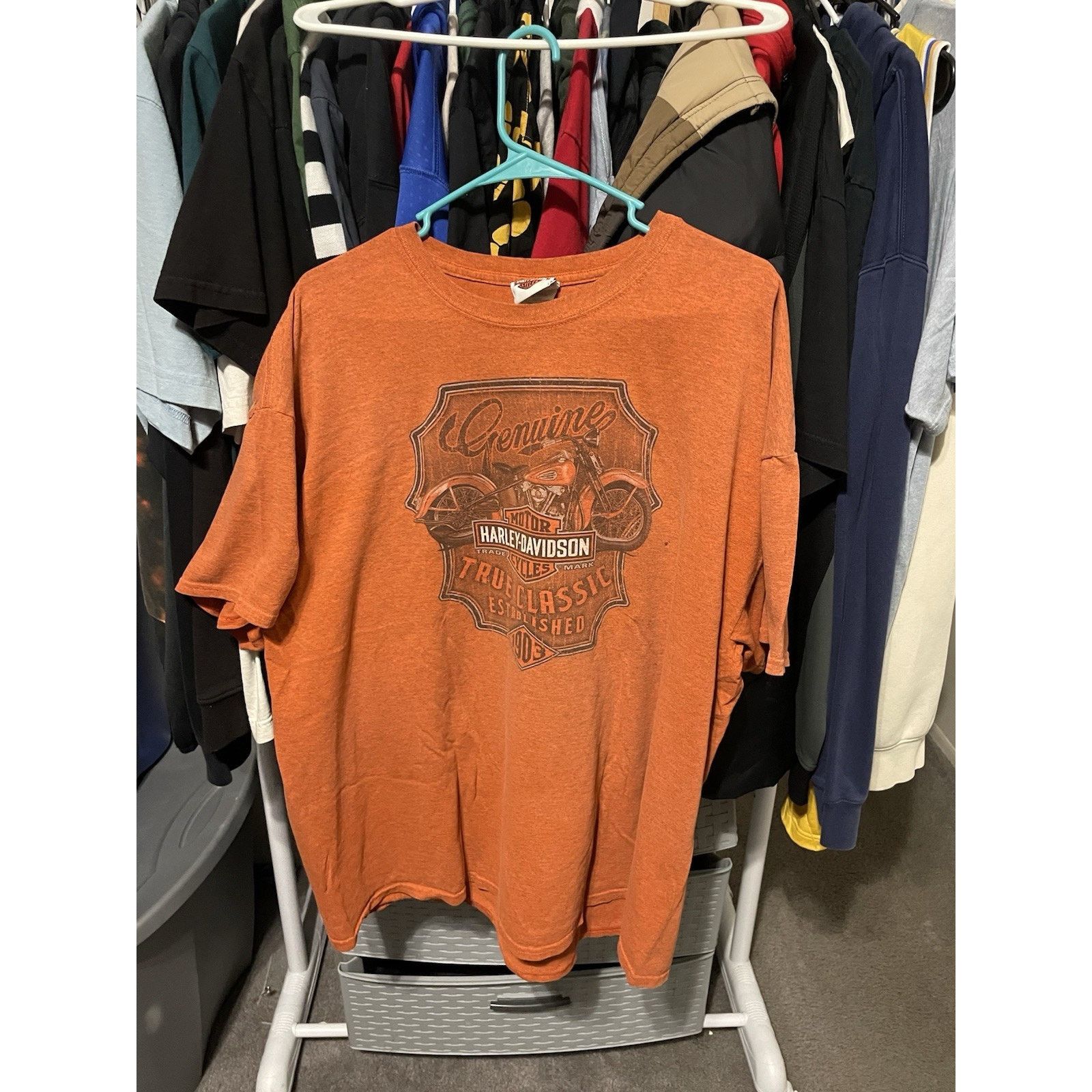 Harley Davidson Size 2XL- HARLEY-DAVIDSON Motorcycle Mens T-Shirt Genuine Size US XXL / EU 58 / 5 - 1 Thumbnail