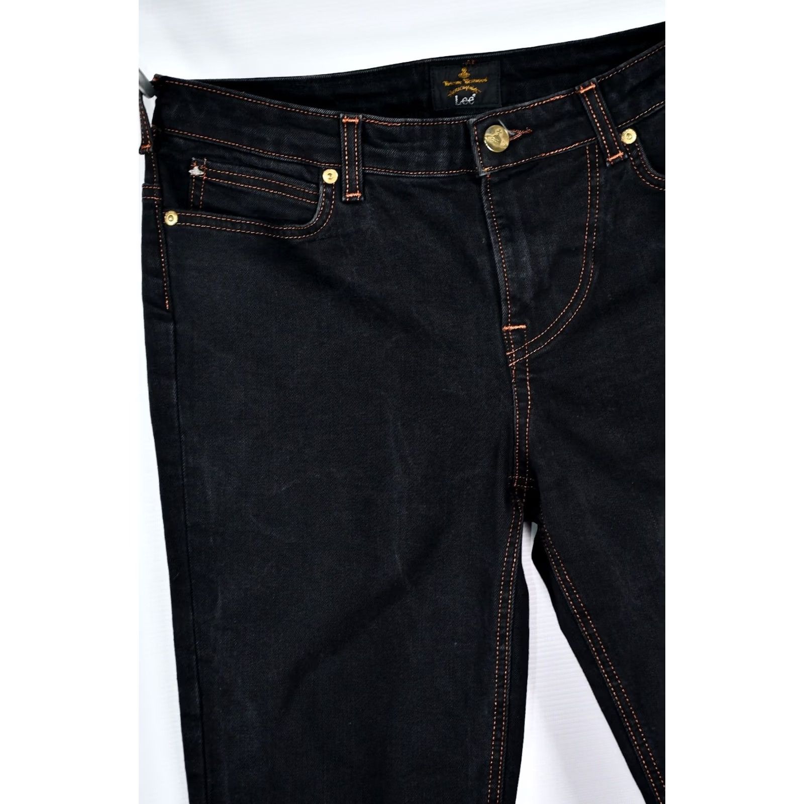 Vivienne Westwood VIVIENNE WESTWOOD x LEE Embroidered Logo Black Skinny Jeans W32 L33 Womens Womens Size 24" / US 00 / IT 34 - 3 Thumbnail