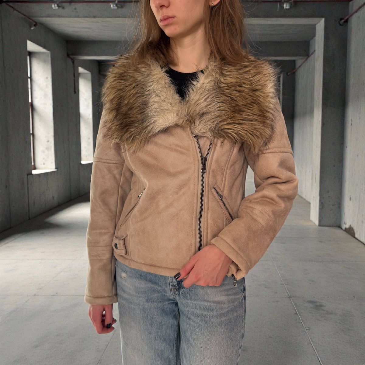 Japanese Brand Amazing Faux Fur Shearling Aviator Biker Jacket Size M / US 6-8 / IT 42-44 - 2 Thumbnail