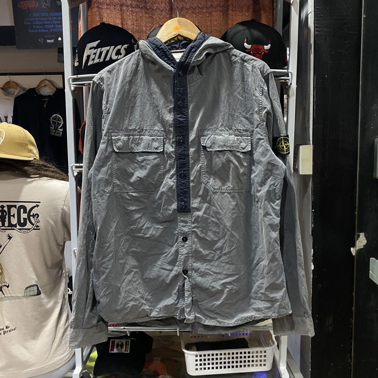Stone Island ARCHIVE Stone Island A/W 2013 Hooded Button Up Overshirt Size US L / EU 52-54 / 3 - 1 Thumbnail
