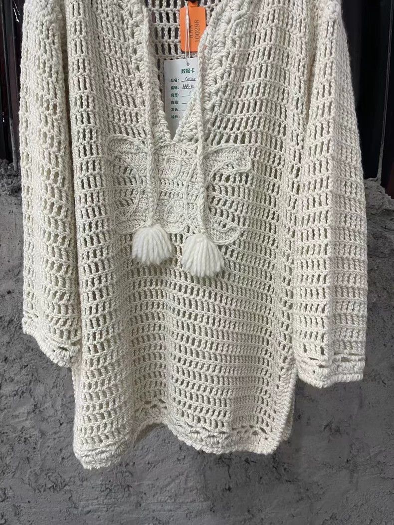 Celine Celine Hollow Knit Sweater with Drawstring Size US S / EU 44-46 / 1 - 4 Thumbnail