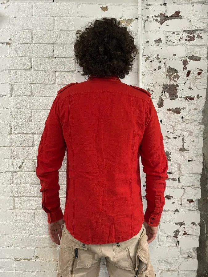 Balmain Balmain Red Corduroy Cargo Shirt Size US S / EU 44-46 / 1 - 3 Thumbnail