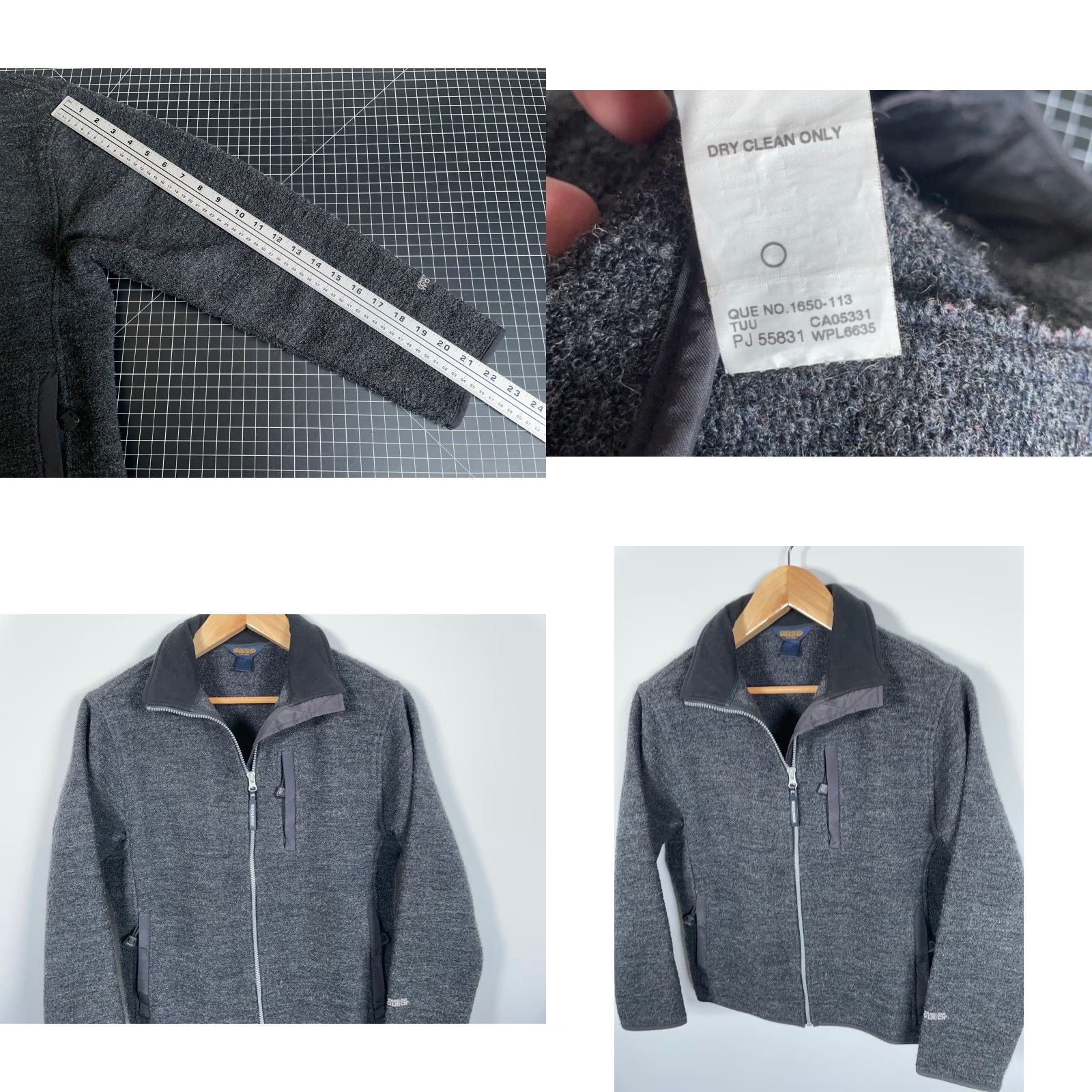 Vintage VINTAGE Woolrich Jacket Women’s Medium Dark Gray Zip Up Unlined Boiled Wool USA Made Regular Fit Pockets Full Zip 90s Outdoor Size M / US 6-8 / IT 42-44 - 8 Thumbnail