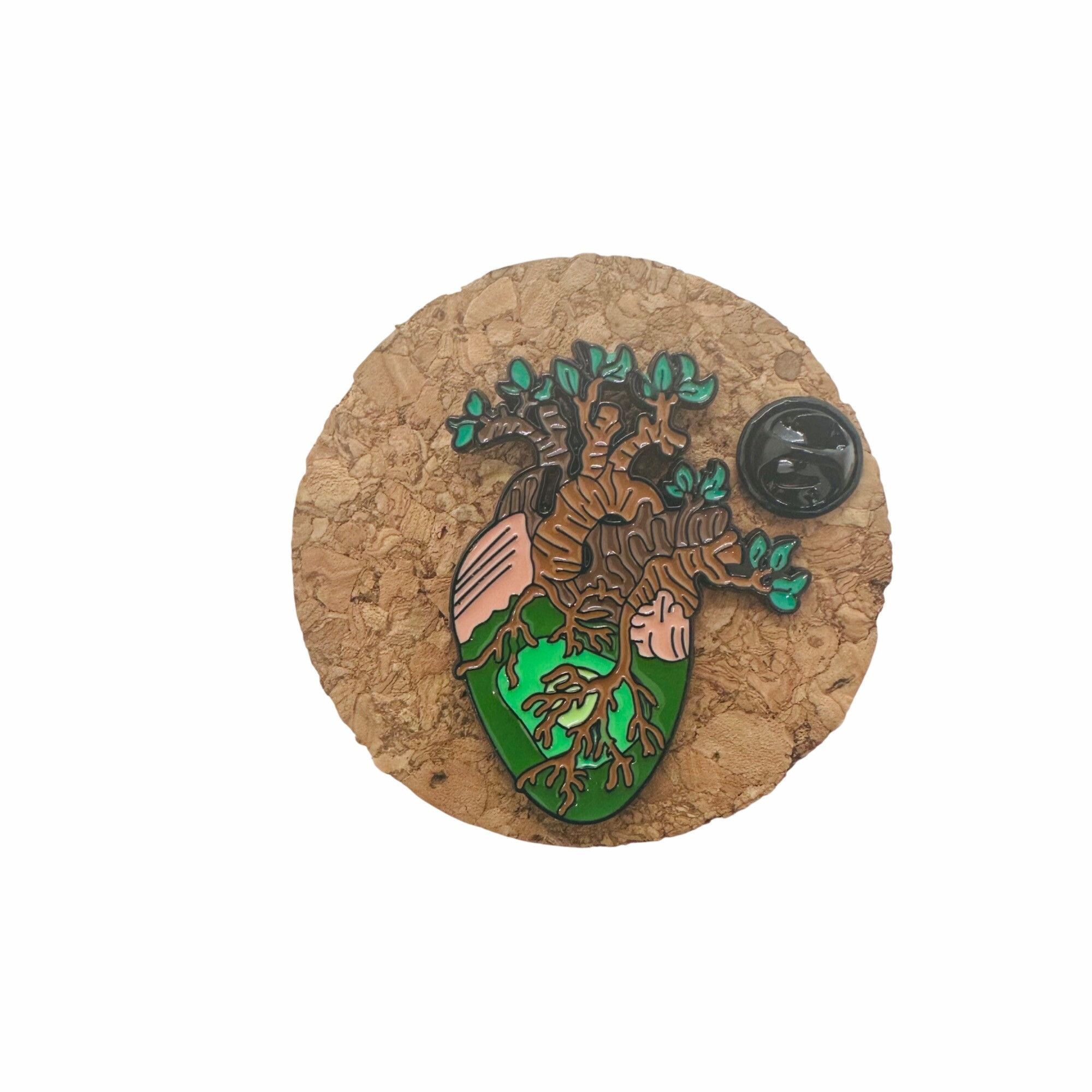 Other ✨Broch Organ Tree Of Life Heart Shape Enamel Pin Spooky Larg Size ONE SIZE - 3 Thumbnail