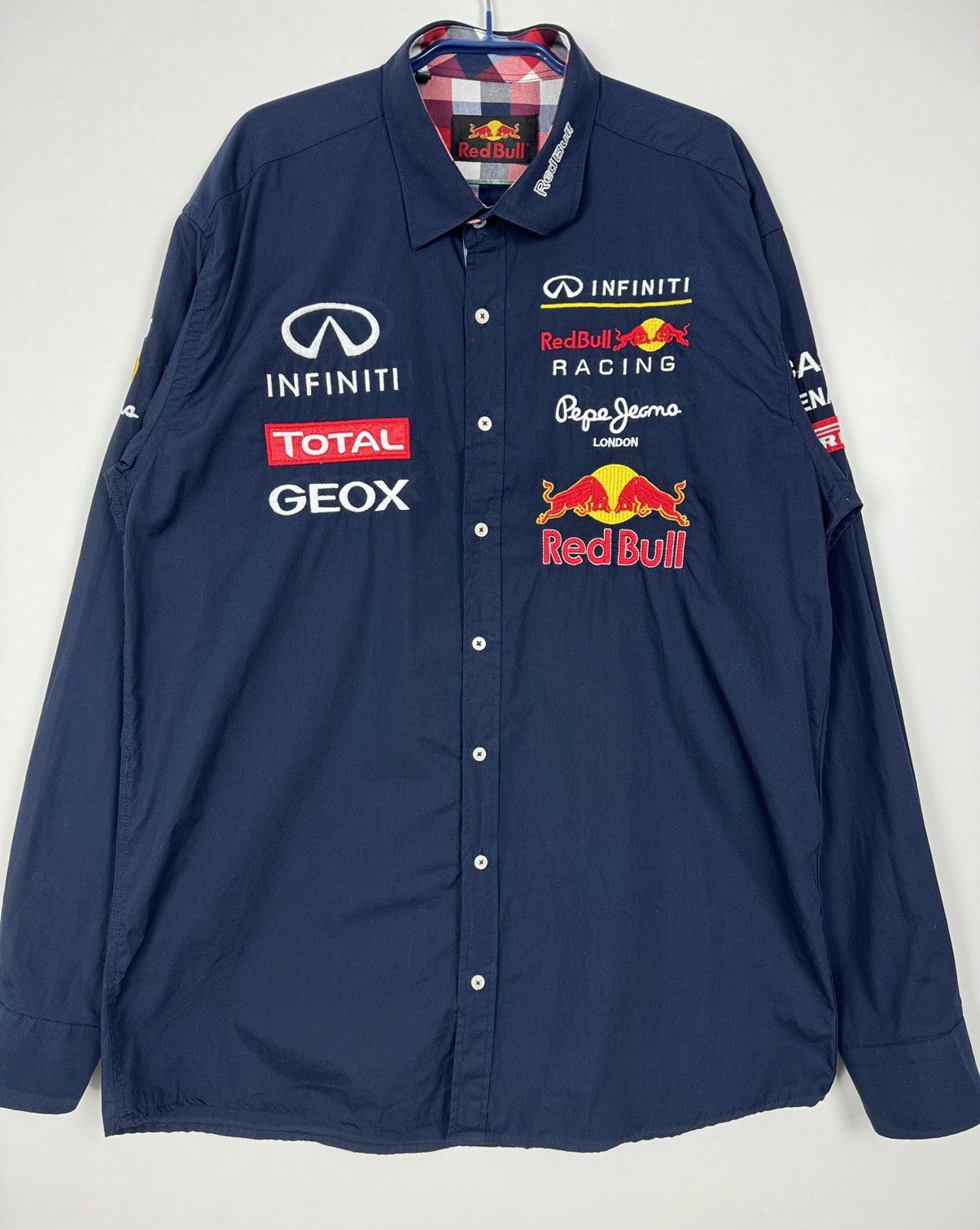 Red Bull Red Bull Button Up Patch Long Sleeve Multi Sponsor Shirt Size US XL / EU 56 / 4 - 4 Thumbnail