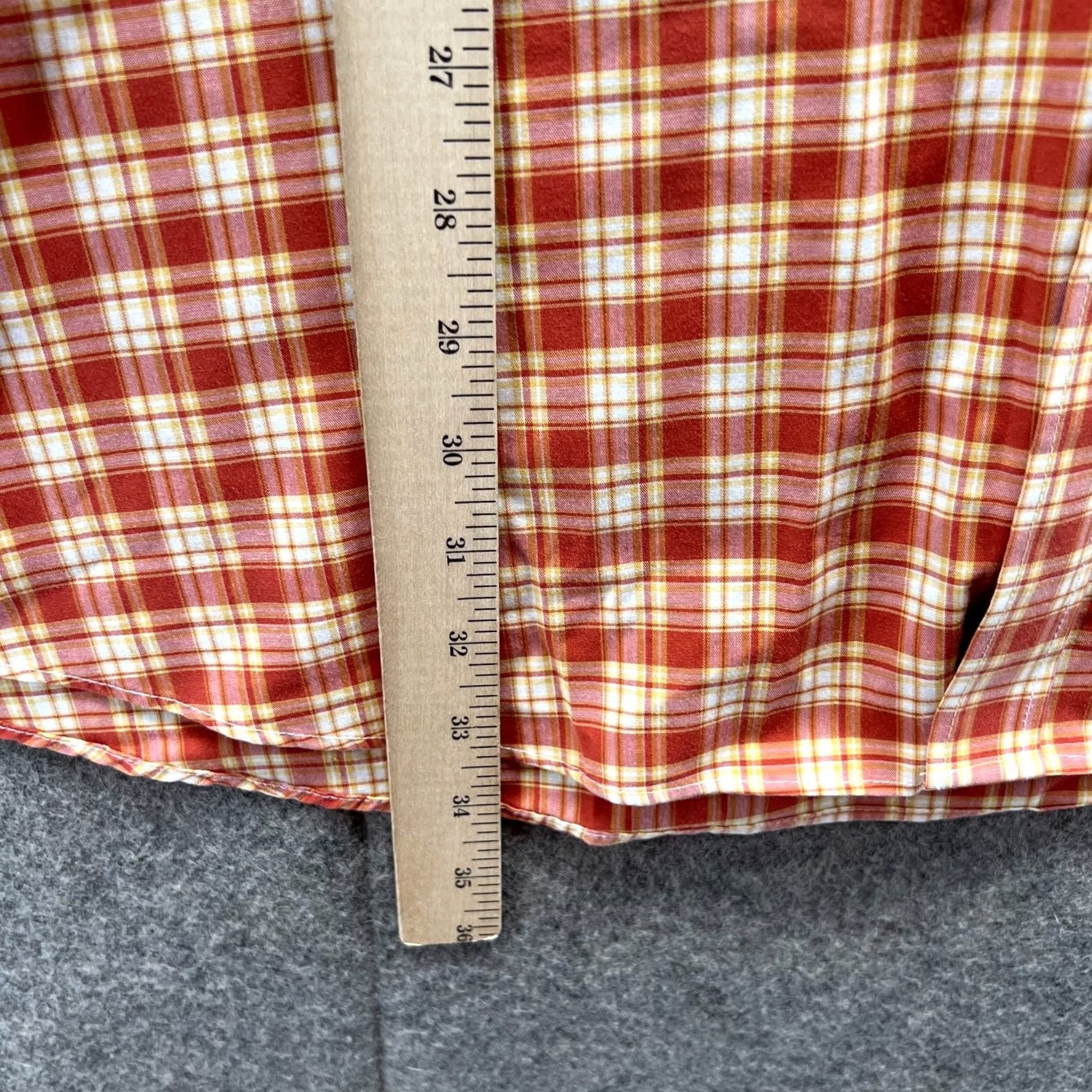 Vintage VINTAGE L.L.Bean Shirt Men XL Orange Plaid Button-Up Tall Casual Size US XL / EU 56 / 4 - 4 Thumbnail