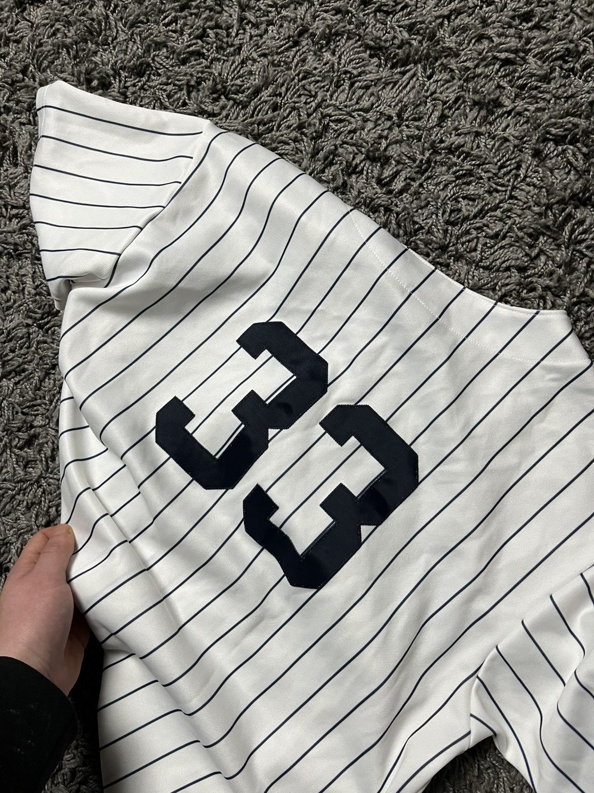 MLB Majestic NY Yankees Pinstripe Jersey #33 Swisher L Size US L / EU 52-54 / 3 - 8 Thumbnail