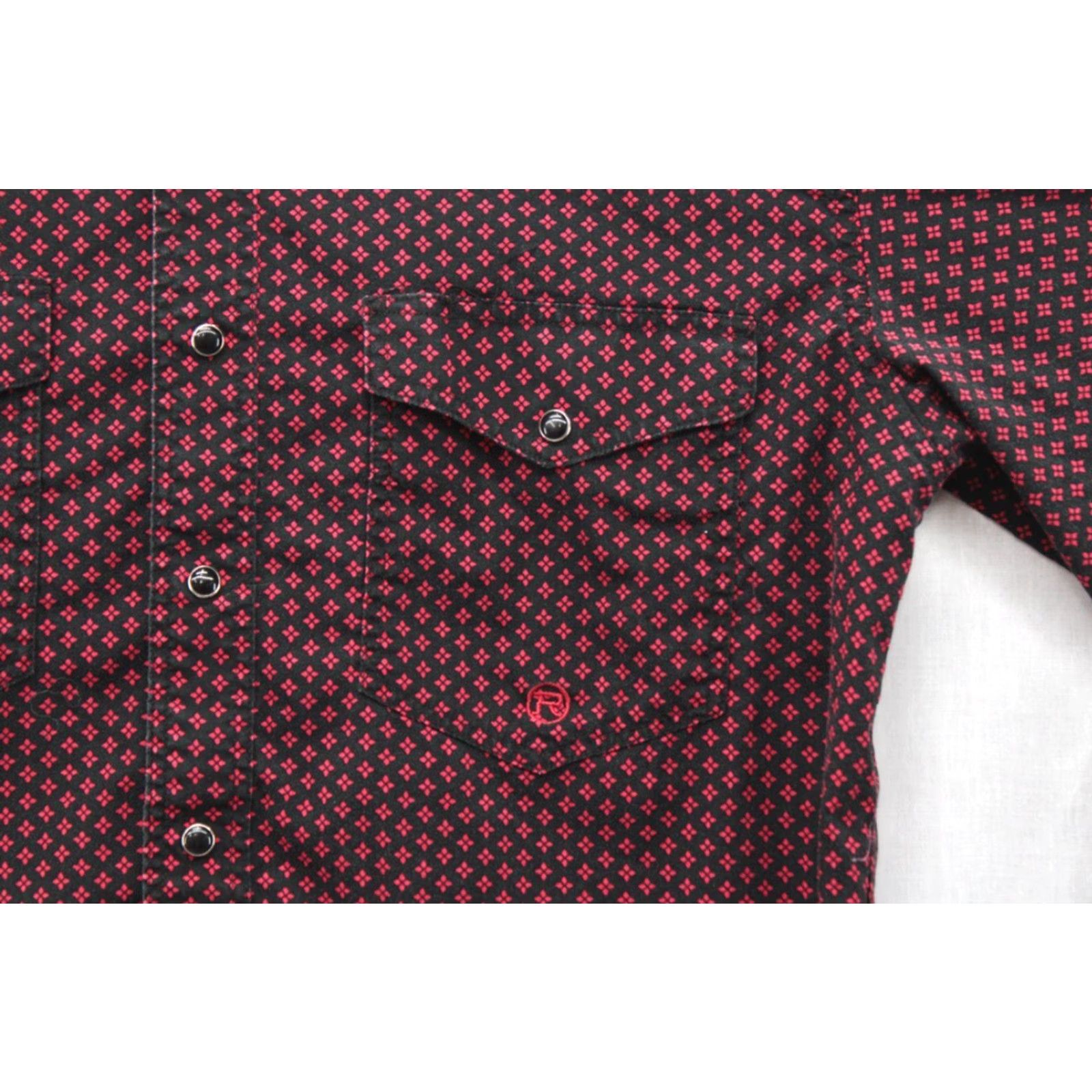 Roper VINTAGE Roper Western Wear Shirt Mens Small Red Black Geometric Pearl Snaps Cowboy Rodeo Size US S / EU 44-46 / 1 - 4 Thumbnail