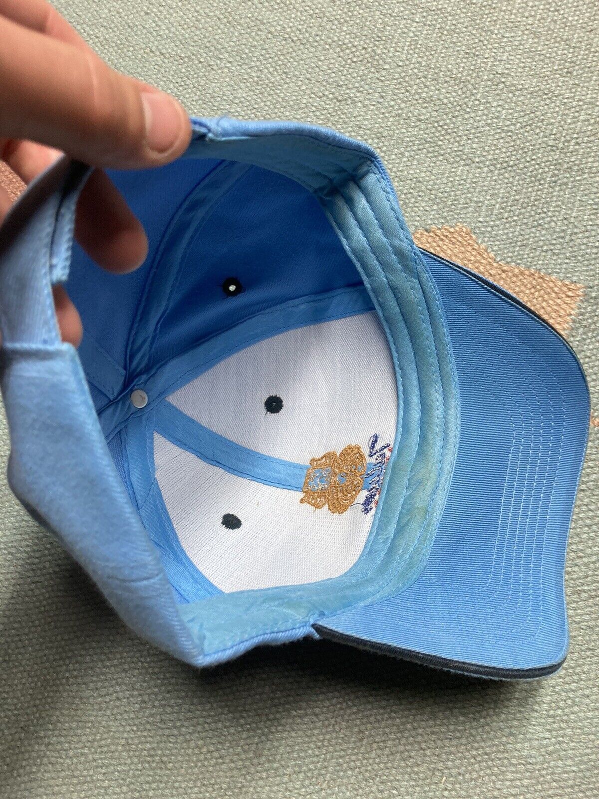 Vintage VTG Strapback hat Tulum Mexico Caribbean beach ocean blue Size ONE SIZE - 6 Thumbnail