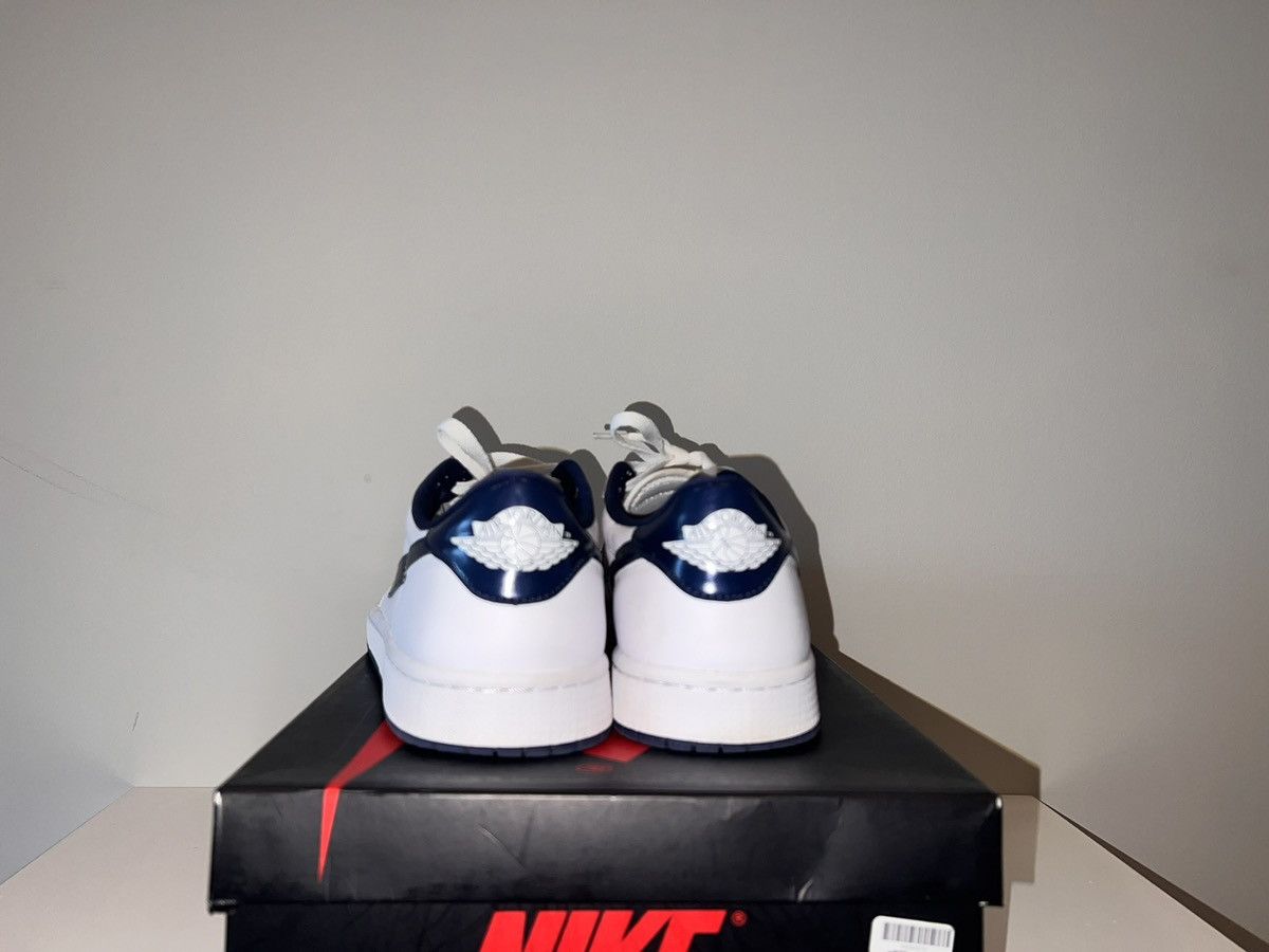 Nike 2016 Nike Air Jordan 1 Retro Low OG White Midnight Navy Size US 11 / EU 44 - 8 Thumbnail