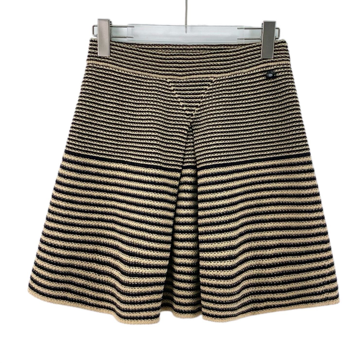Chanel Chanel Casual Striped Brown Skirt S Women Size 26" / US 2 / IT 38 - 1 Thumbnail