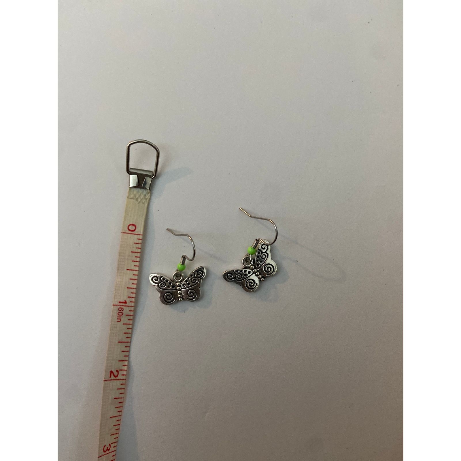 Handmade Handmade butterfly earrings, Silvertone Size ONE SIZE - 2 Thumbnail