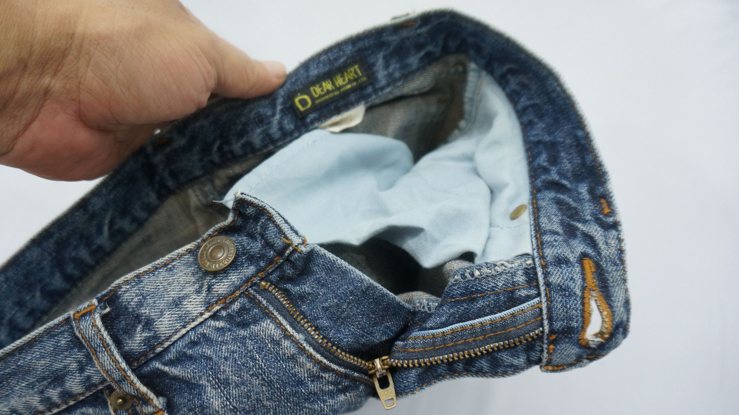 Japanese Brand DEAR HEART Japan Women Vintage Flared Jeans Size 27" / US 4 / IT 40 - 7 Thumbnail