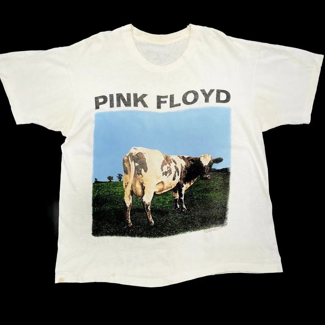 Vintage White Casual Retro Cow-Print T-Shirt Size US M / EU 48-50 / 2 - 1 Thumbnail
