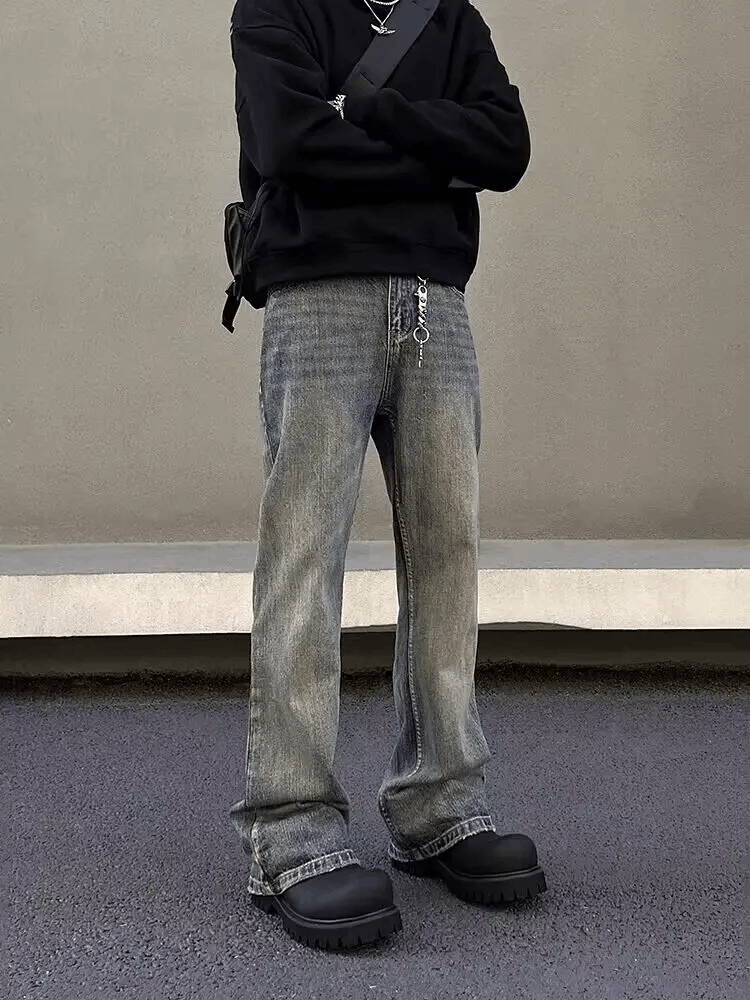 Japanese Brand × Jean Street vintage washed design micro flare jeans Size US 30 / EU 46 - 2 Thumbnail