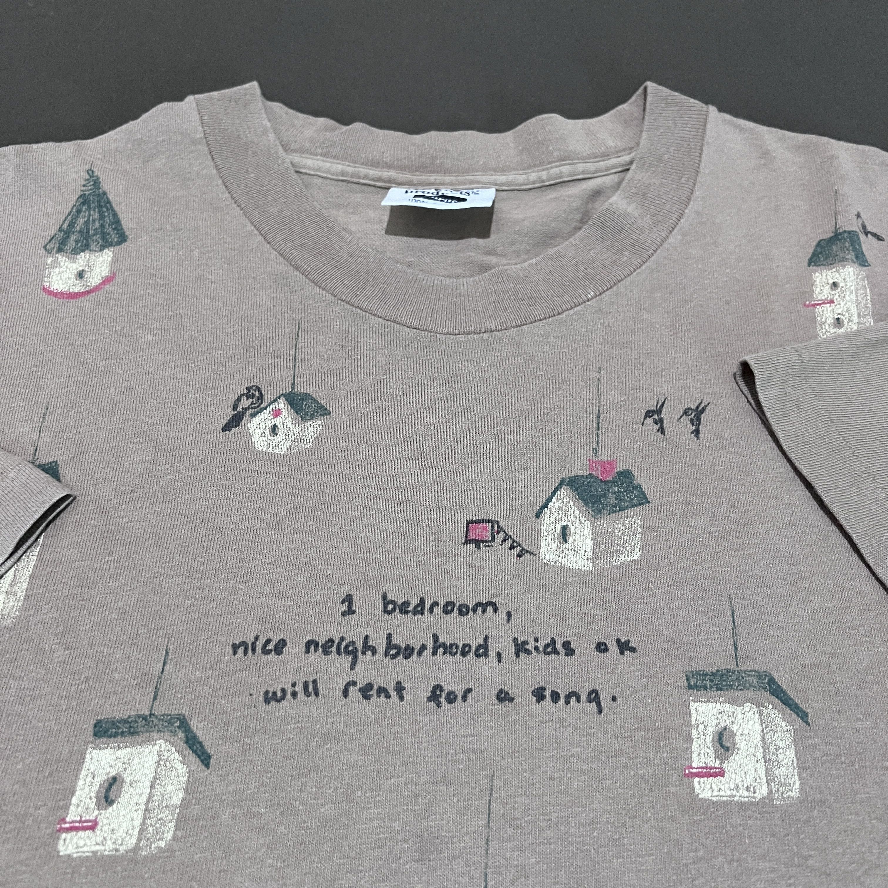 Vintage Vintage 90s REL-E-VANT All Over Print Birdhouse Tee Shirt Size US L / EU 52-54 / 3 - 1 Thumbnail