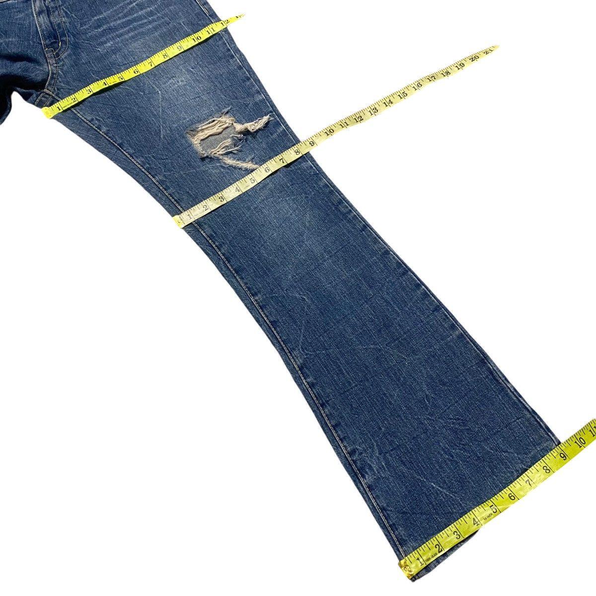Japanese Brand OZZ FIRST PINBALL Denim Flare Jeans Studded Size US 34 / EU 50 - 19 Thumbnail