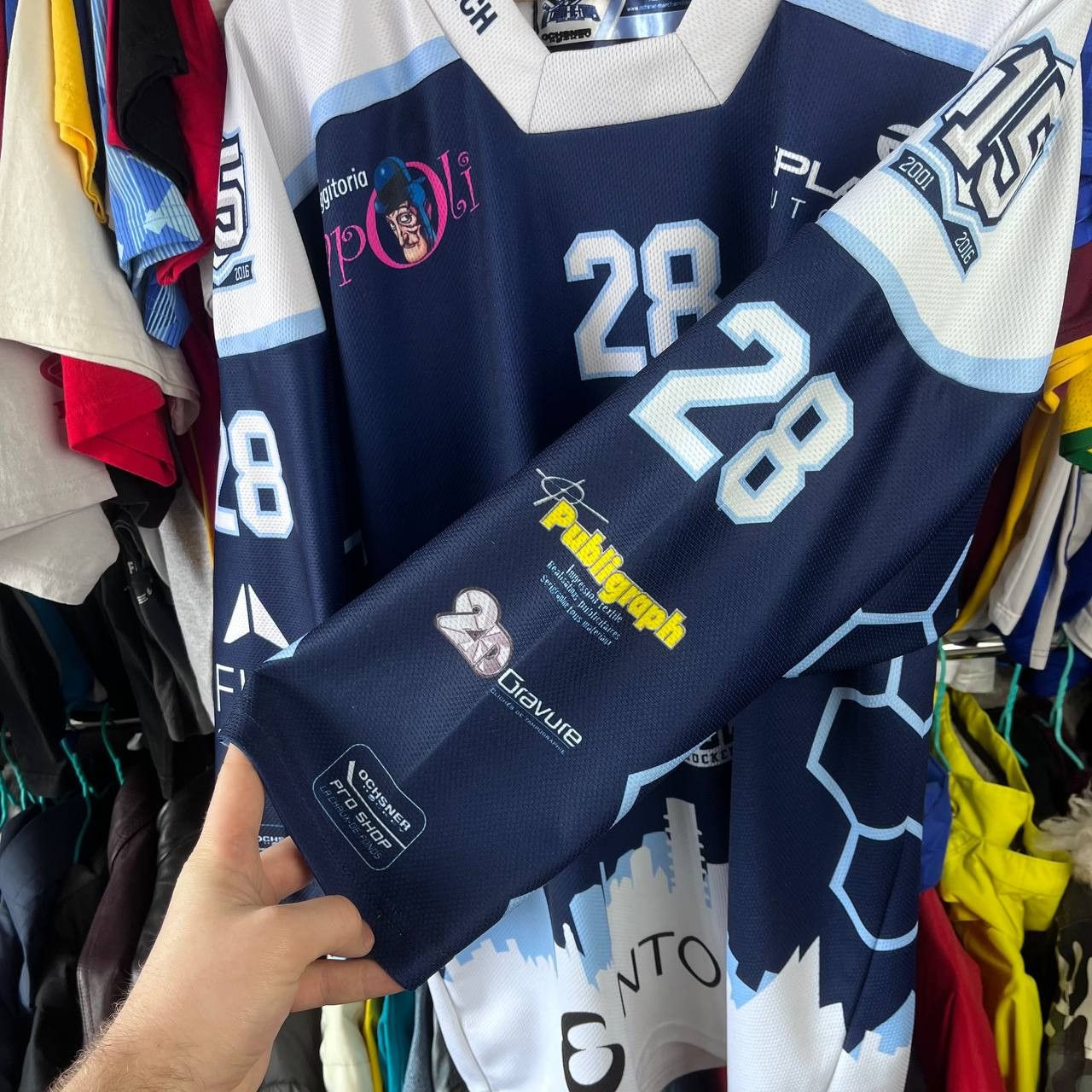 Other SHC La Chaux-de-Fonds Hockey Jersey #28 Zybach Size US M / EU 48-50 / 2 - 9 Thumbnail