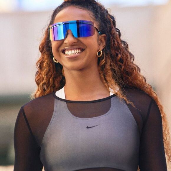 Nike NIKE ECHO SHIELD M F 750 Sunglasses Gold Shield Frame Size ONE SIZE - 6 Thumbnail