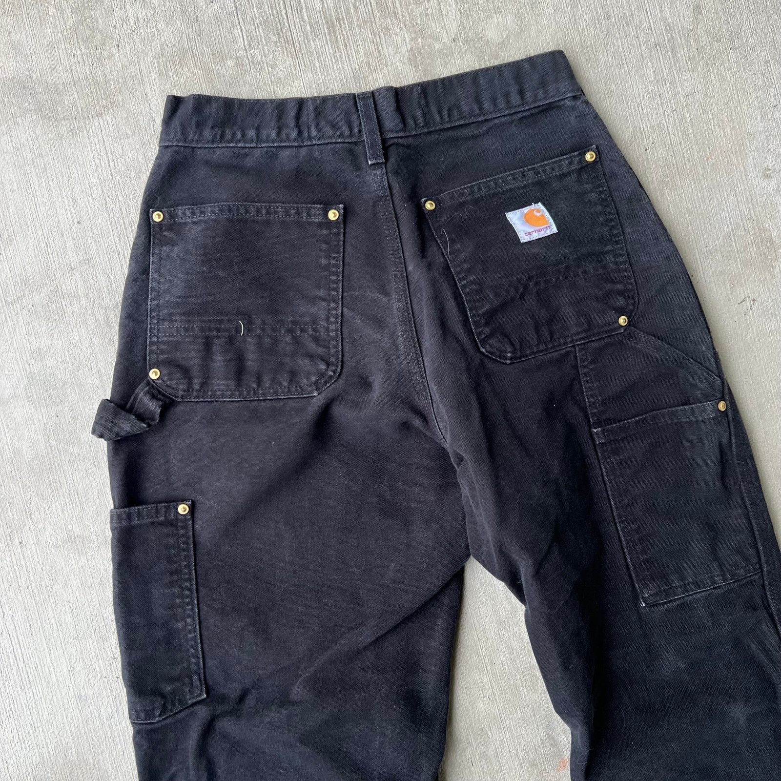 Carhartt × Vintage Vintage Y2K Carhartt black double knee work carpenter pants Size US 27 - 5 Thumbnail