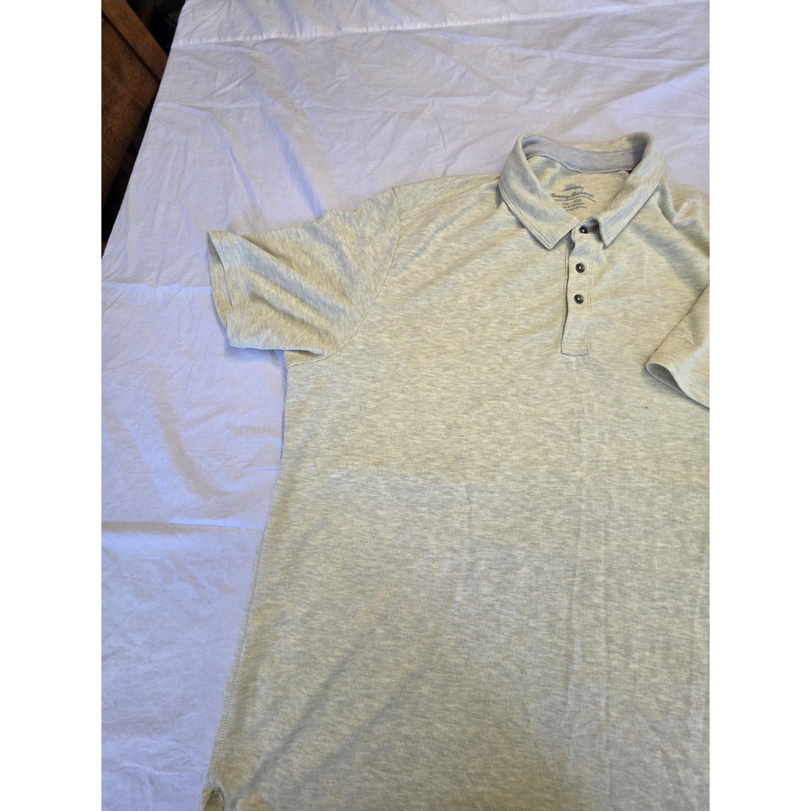 Tommy Bahama Tommy Bahama Men's Oatmeal Color Size 3XL Golf Polo Size US XXL / EU 58 / 5 - 2 Thumbnail
