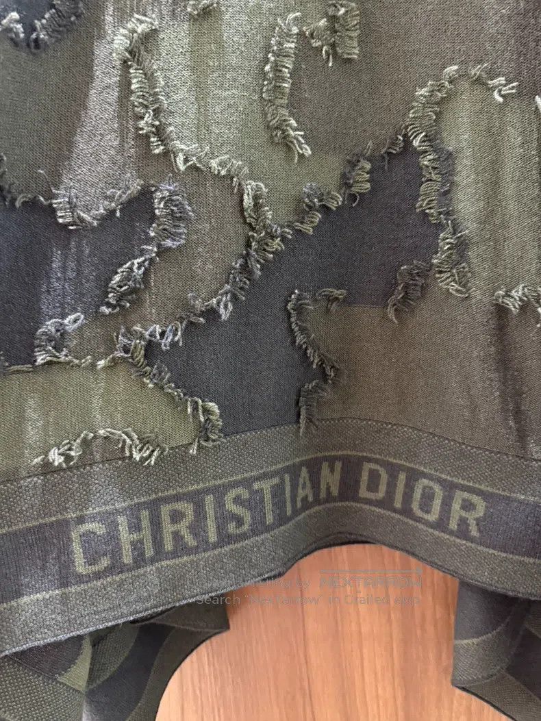 Dior Dior Army green cashmere cloak coat Size S / US 4 / IT 40 - 4 Thumbnail