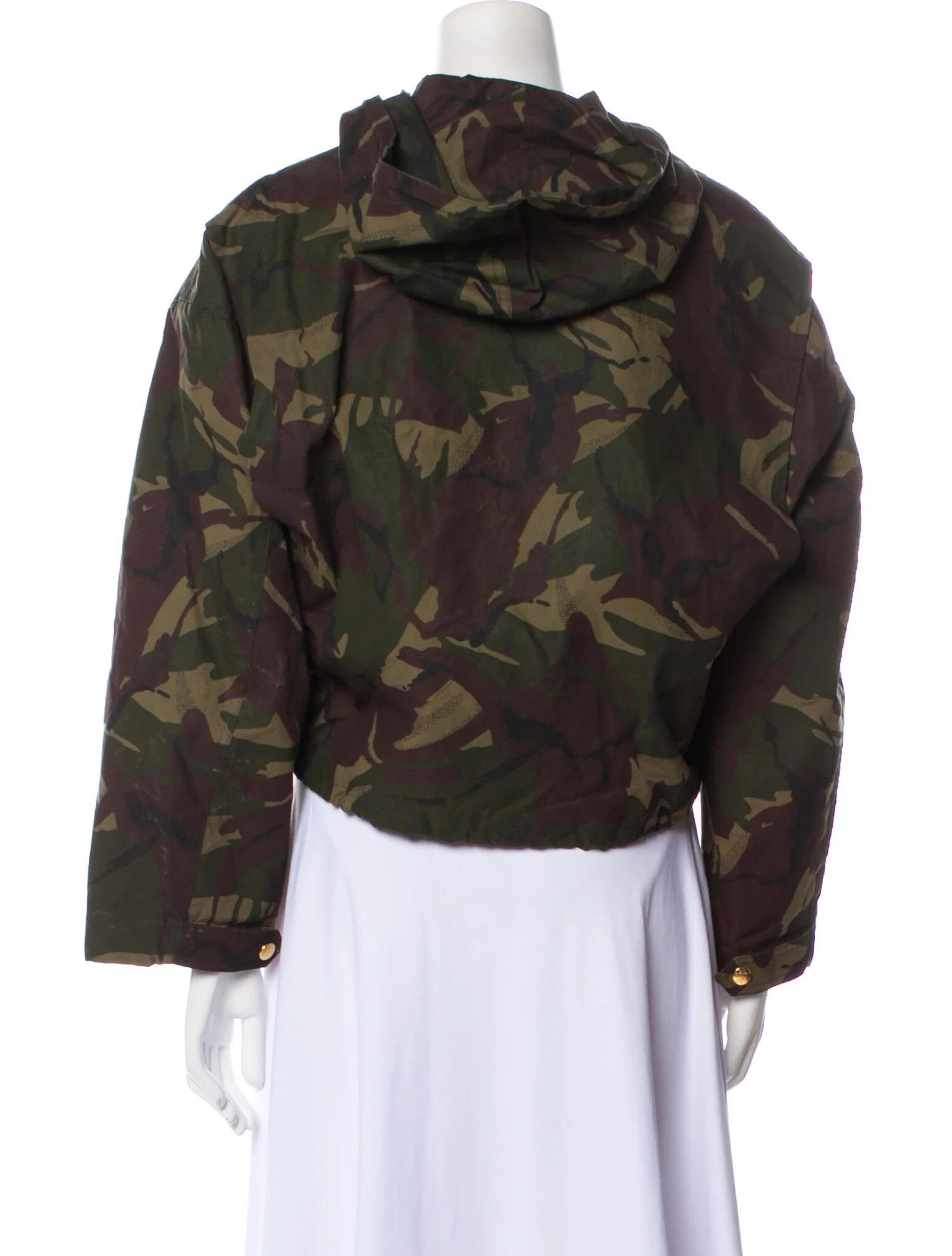 Celine o1w1db11124 Camouflage Cotton Short Parka in Multicolor Size S / US 4 / IT 40 - 2 Thumbnail