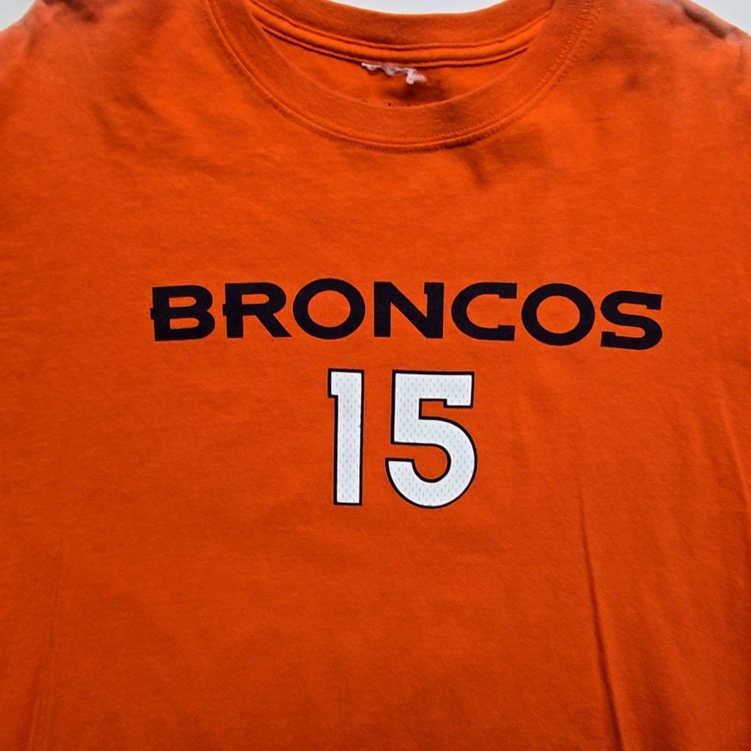 Reebok Broncos Tebow 15 Orange Graphic Tee NFL Football L Shirt Size US L / EU 52-54 / 3 - 7 Thumbnail