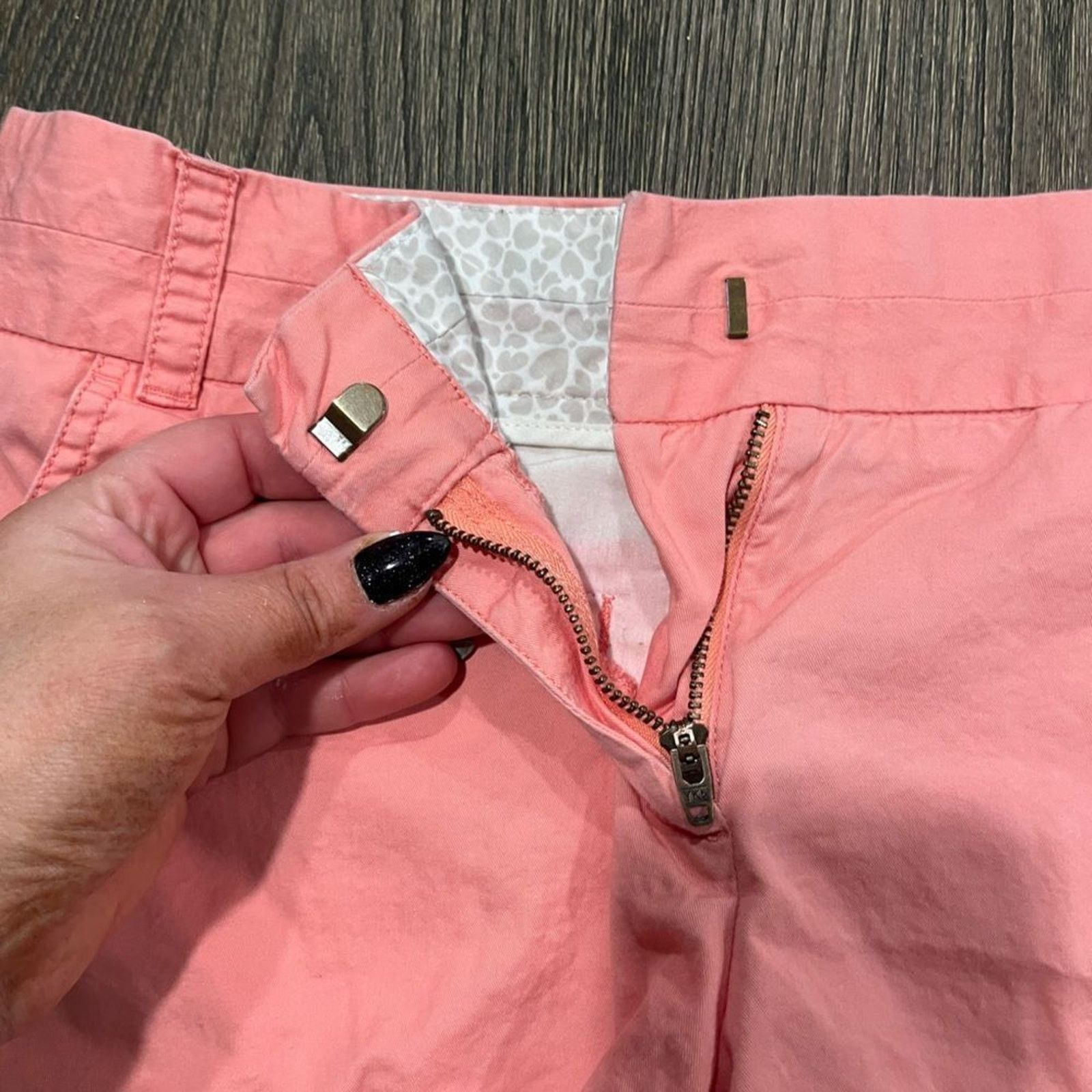 Vintage J. Crew Chino Broken-In Shorts Flat Front Cotton Pink Size 2 Size 26" / US 2 / IT 38 - 6 Thumbnail
