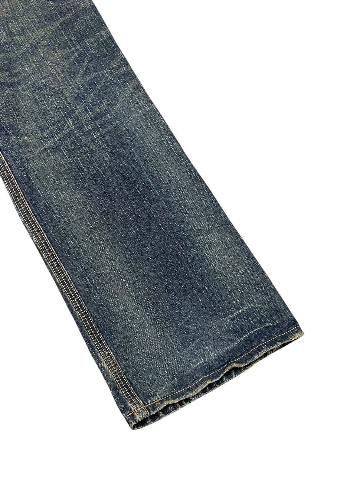 Edwin Flare Loose Jeans Edwin XVs Faded Distress Boot Cut 9🟦 Size US 33 - 13 Thumbnail