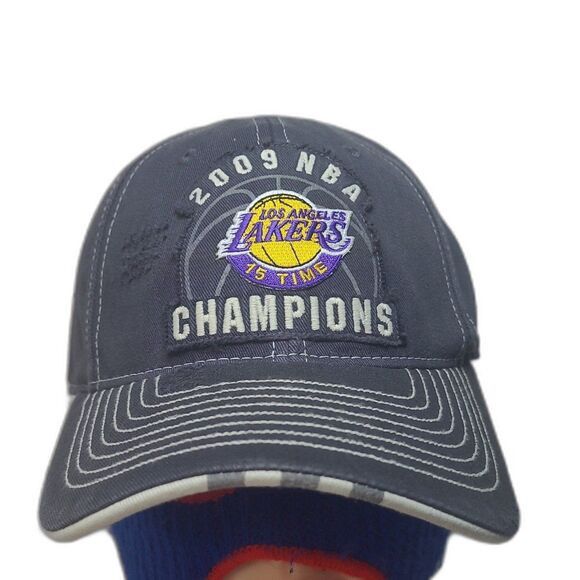 Adidas Vtg LA Lakers Championship 2009 Hat #8 Size ONE SIZE - 2 Thumbnail