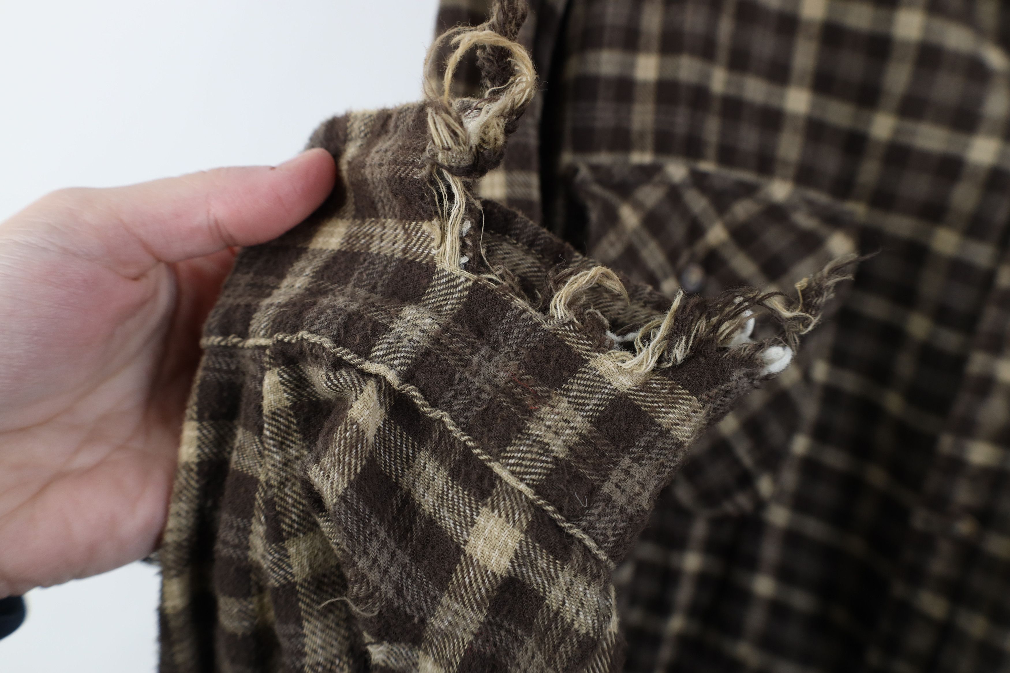 Vintage Vintage 90s Streetwear Collared Button Shirt Brown Plaid Size US XL / EU 56 / 4 - 5 Thumbnail