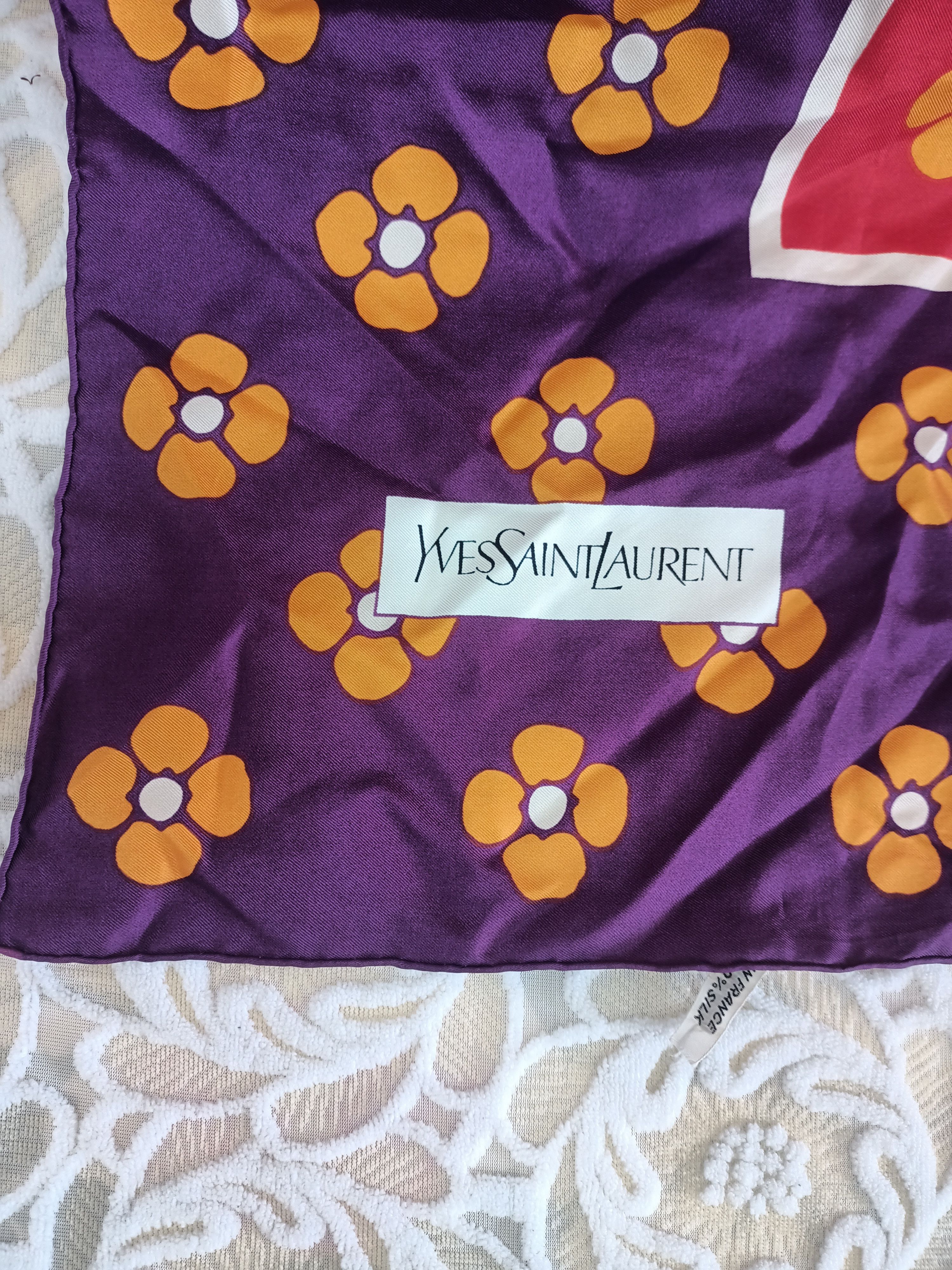 Yves Saint Laurent Vintage YSL Yves Saint Laurent silk scarves Made in France Size ONE SIZE - 2 Thumbnail