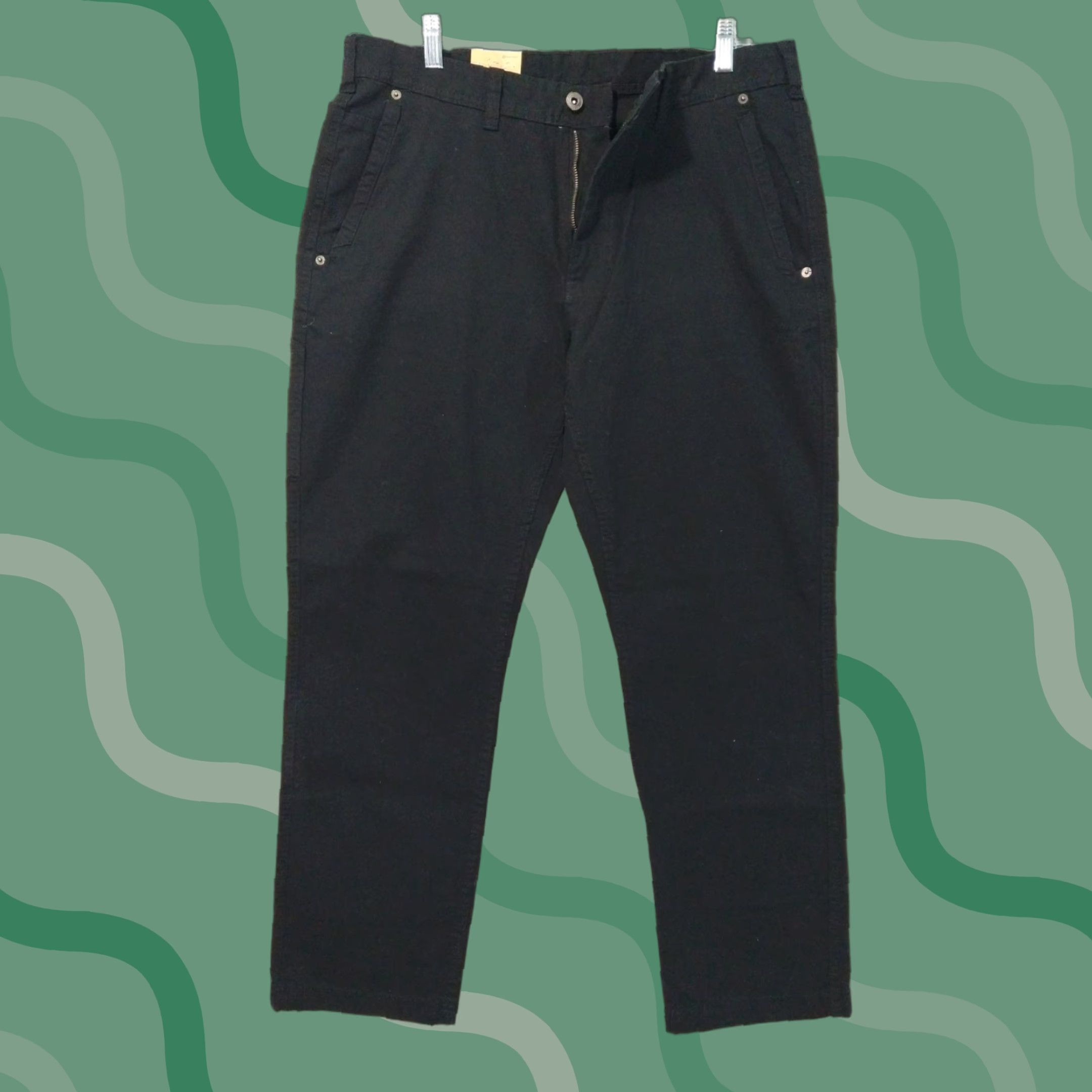 Eddie Bauer Eddie Bauer Pants Mens 36x32 Black Canvas Workwear Straight Pocket(5-Pocket) Regular Size US 36 / EU 52 - 1 Thumbnail