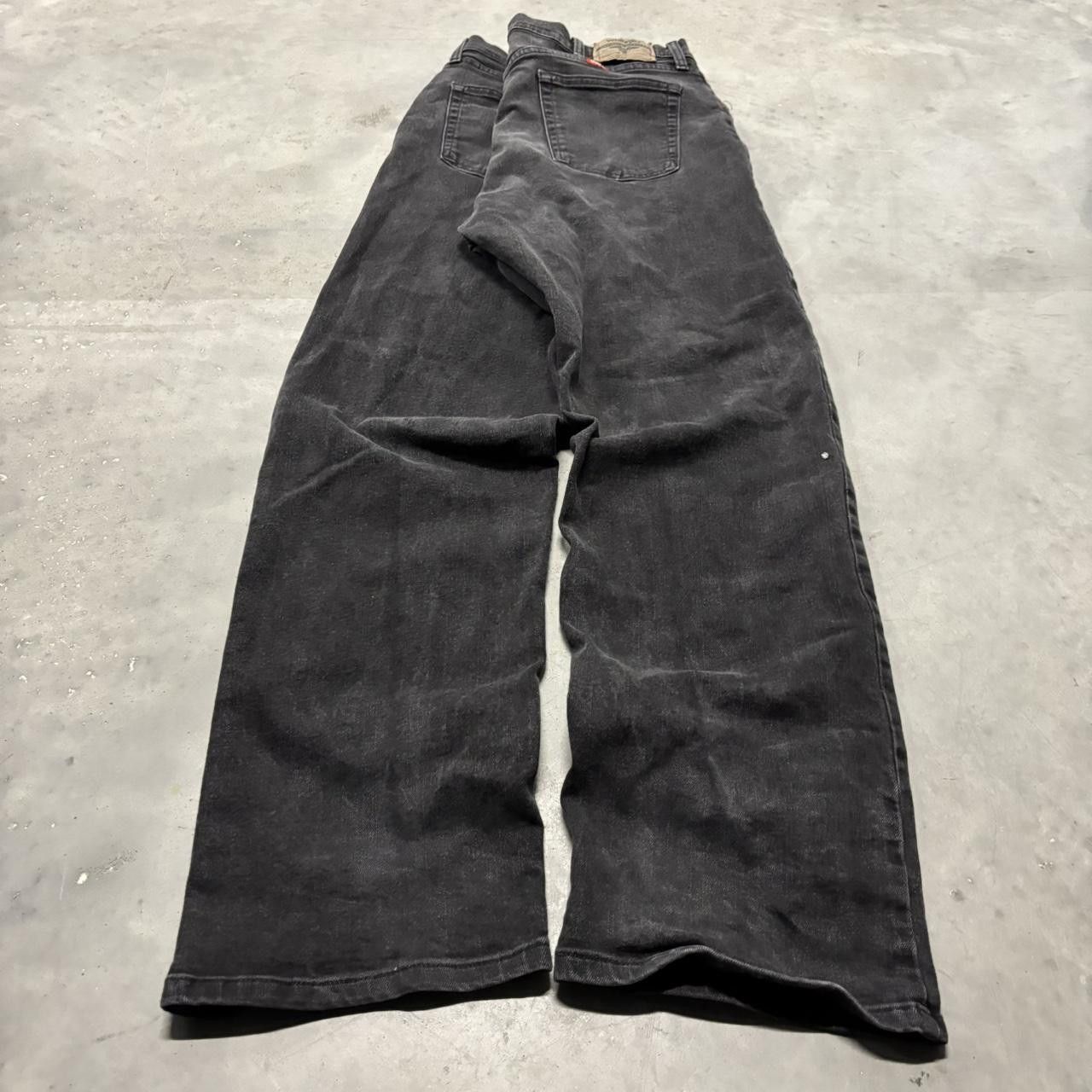 Japanese Brand × Vintage Crazy Vintage Y2K/2000s Grunge Black Essential Denim Jeans! Size US 38 / EU 54 - 4 Thumbnail