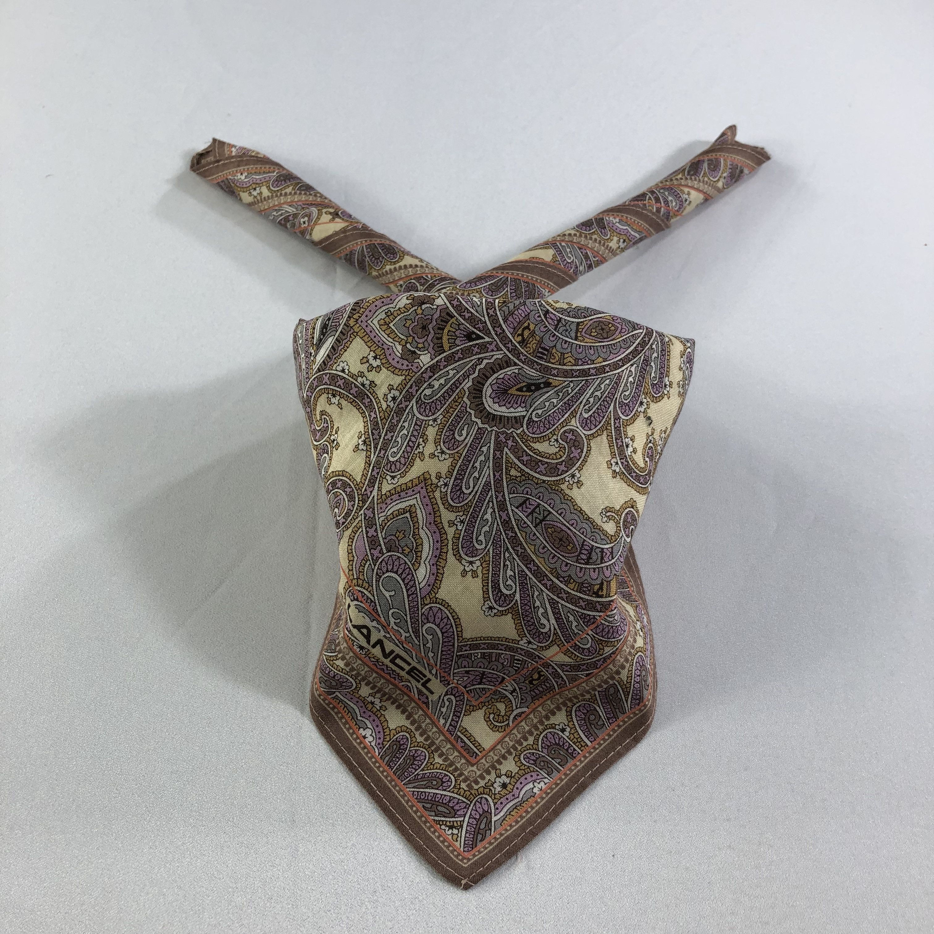 Lancel × Vintage Lancel Luxury Paisley Handkerchief Neckerchief Bandana H2160 Size ONE SIZE - 1 Thumbnail