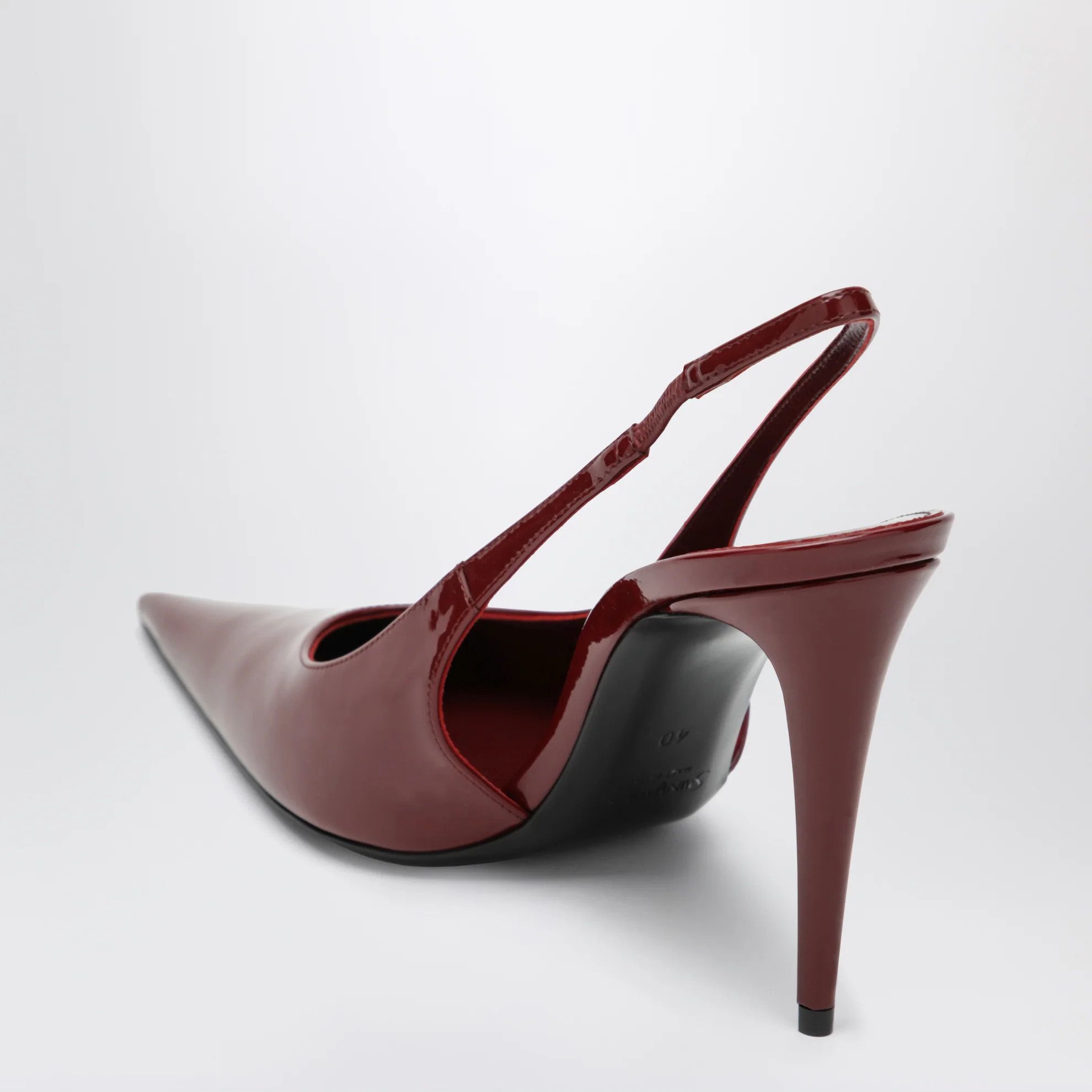 Saint Laurent Paris o1d2blof0526 Leather Patent Slingback Pumps in Red Size US 6 / IT 36 - 4 Thumbnail