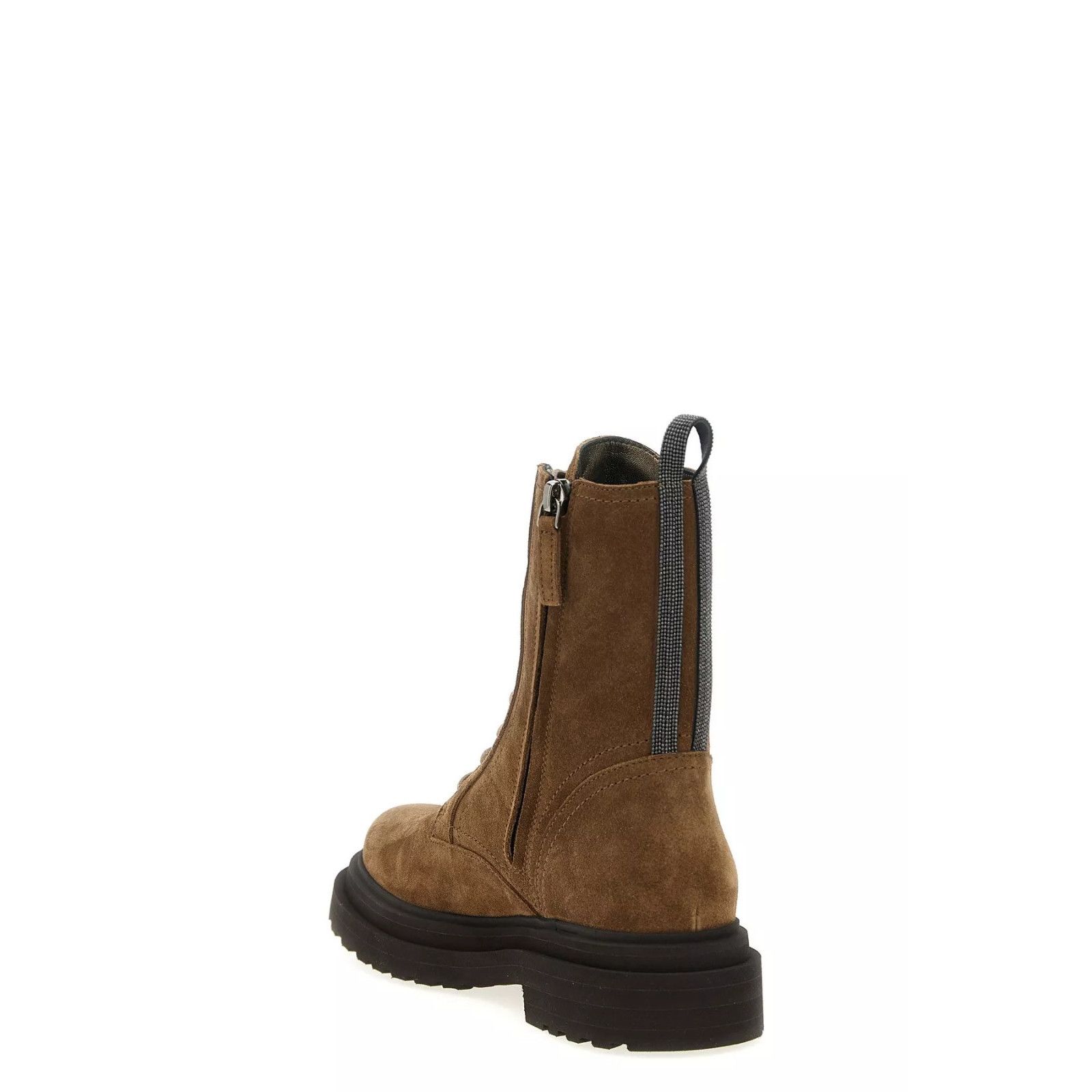 Brunello Cucinelli BRUNELLO CUCINELLI Brown Suede Combat Boots New & Authentic Size US 11 / IT 41 - 3 Thumbnail