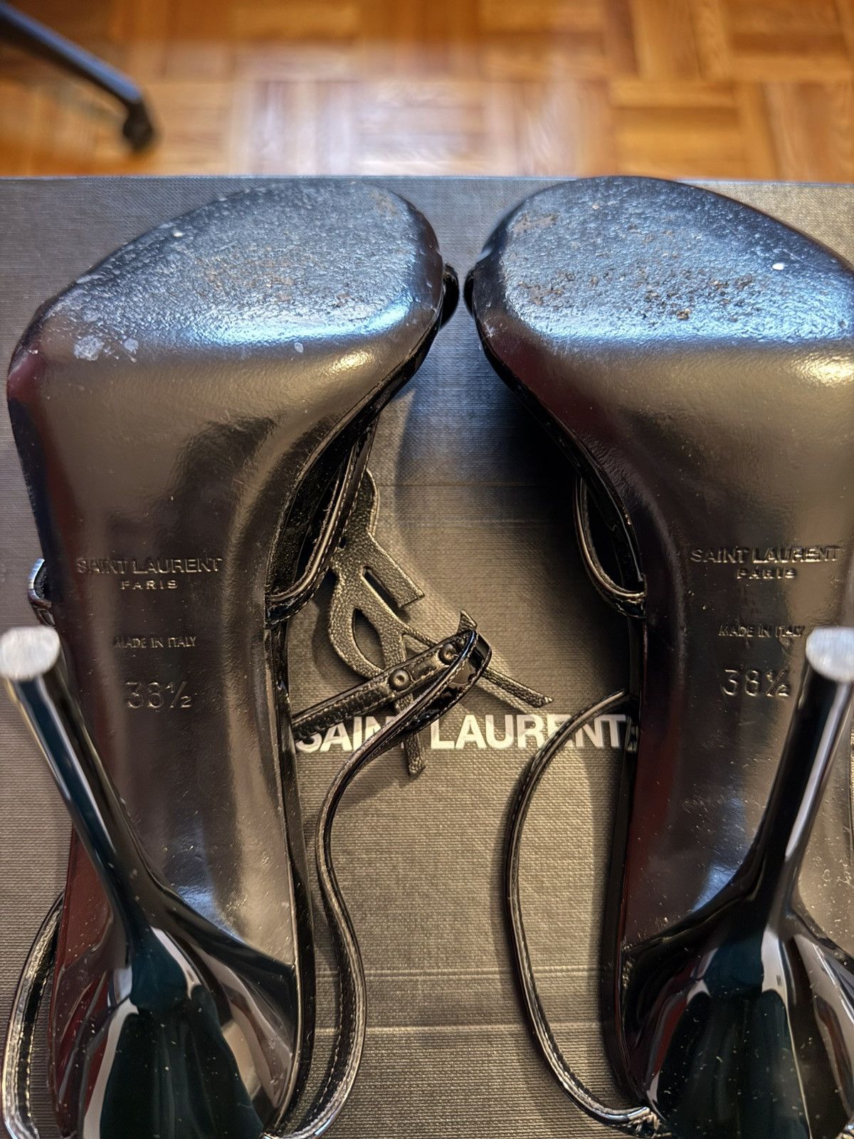 Saint Laurent Paris × Yves Saint Laurent YSL Cassandra 110 Sandals Size US 8.5 / IT 38.5 - 4 Thumbnail