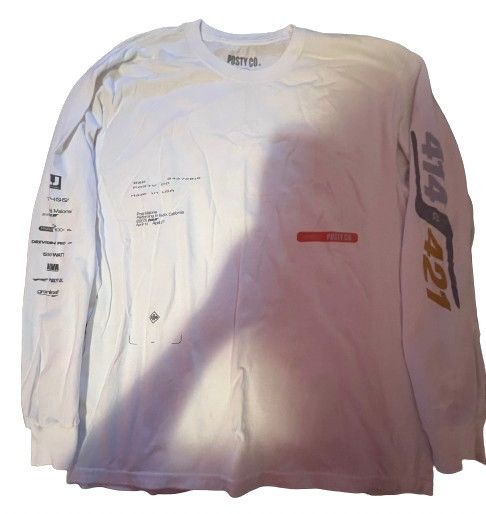 image of Post Malone Coachella 2018 Long Sleeve L in White, Men's (Size Large)