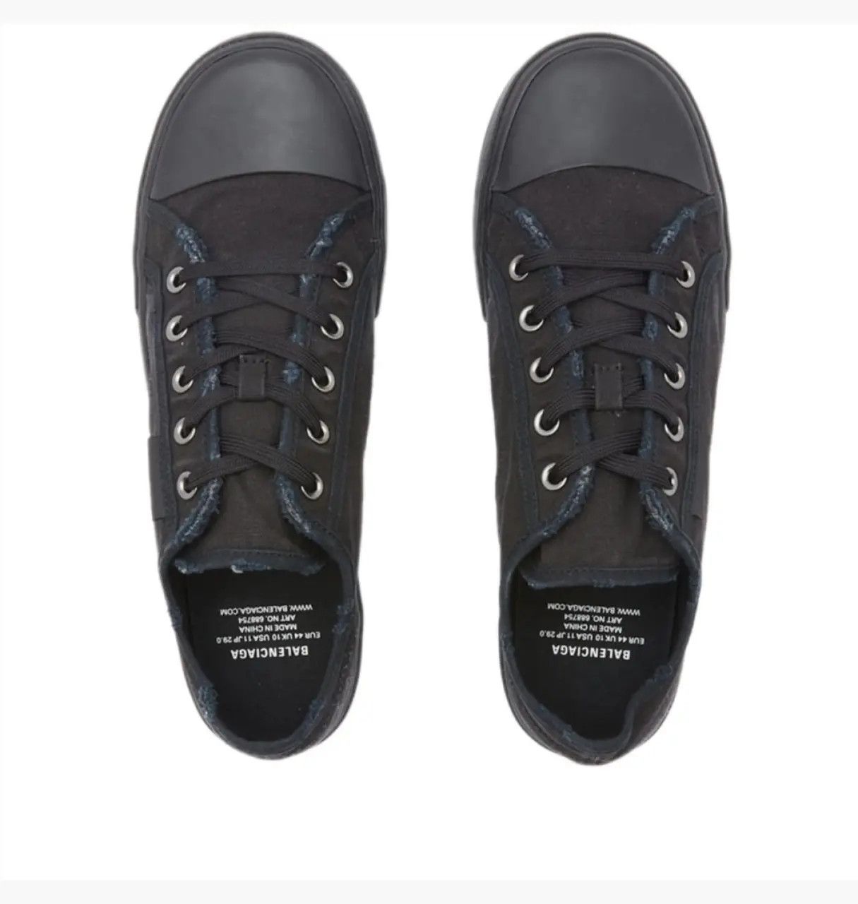 Balenciaga o1mt1gz1224 Paris Low Top Sneakers in Black Size US 7 / EU 40 - 6 Thumbnail