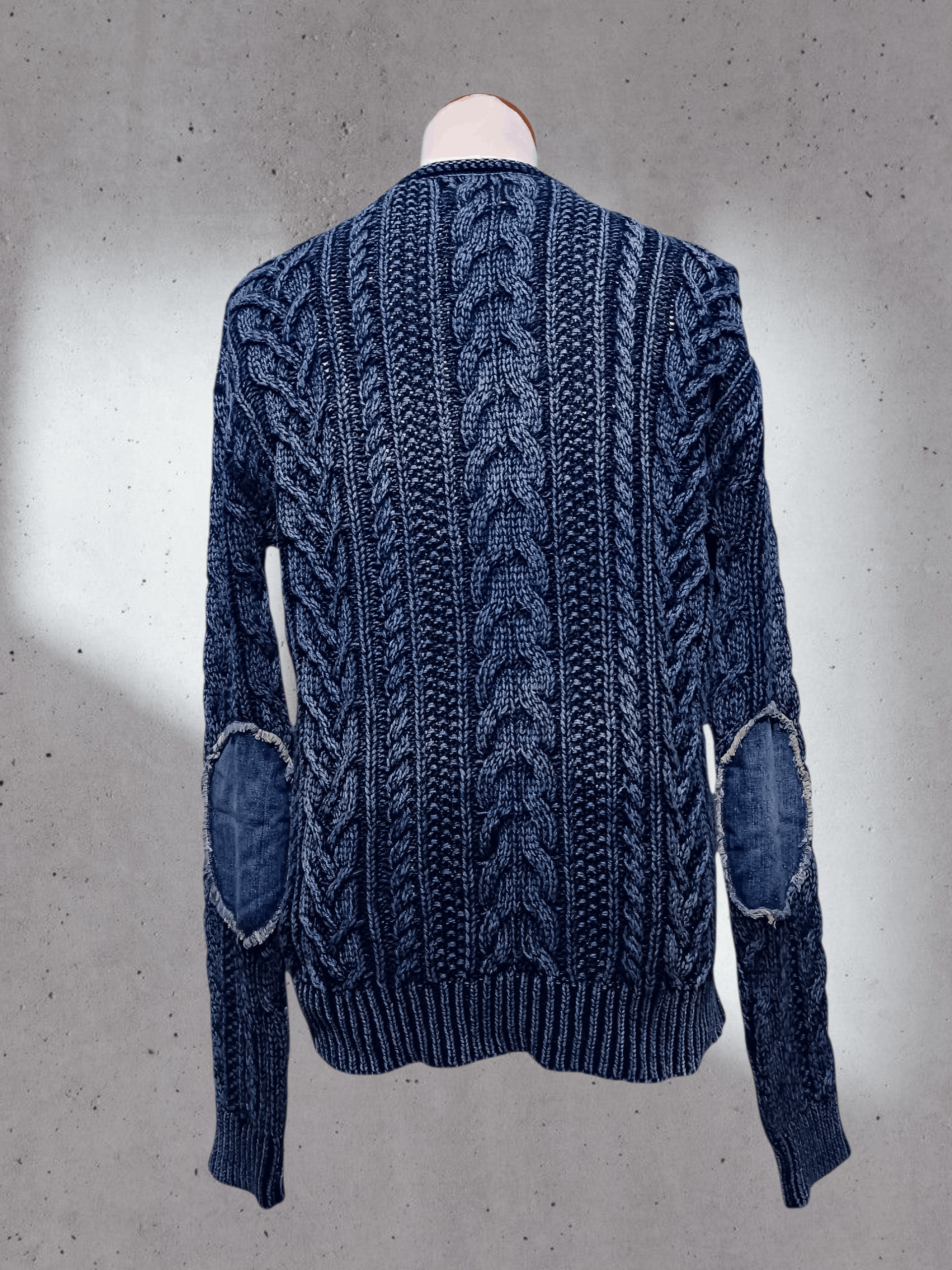Denim & Supply Ralph Lauren Denim and Supply Indigo Wash Cable Knit Elbow Patch Denim Size US M / EU 48-50 / 2 - 3 Thumbnail