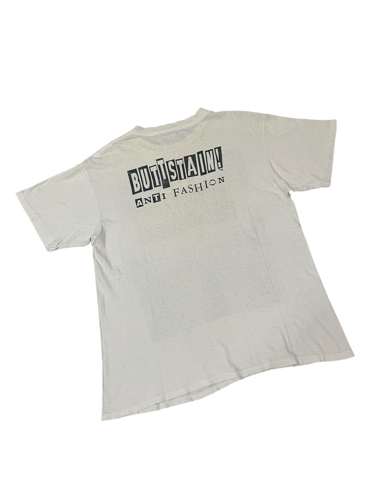 Vintage Vintage BUTTSTAIN! ANTI FASHION Dont Be A PU$$Y Wear Tshirt Size US L / EU 52-54 / 3 - 10 Thumbnail