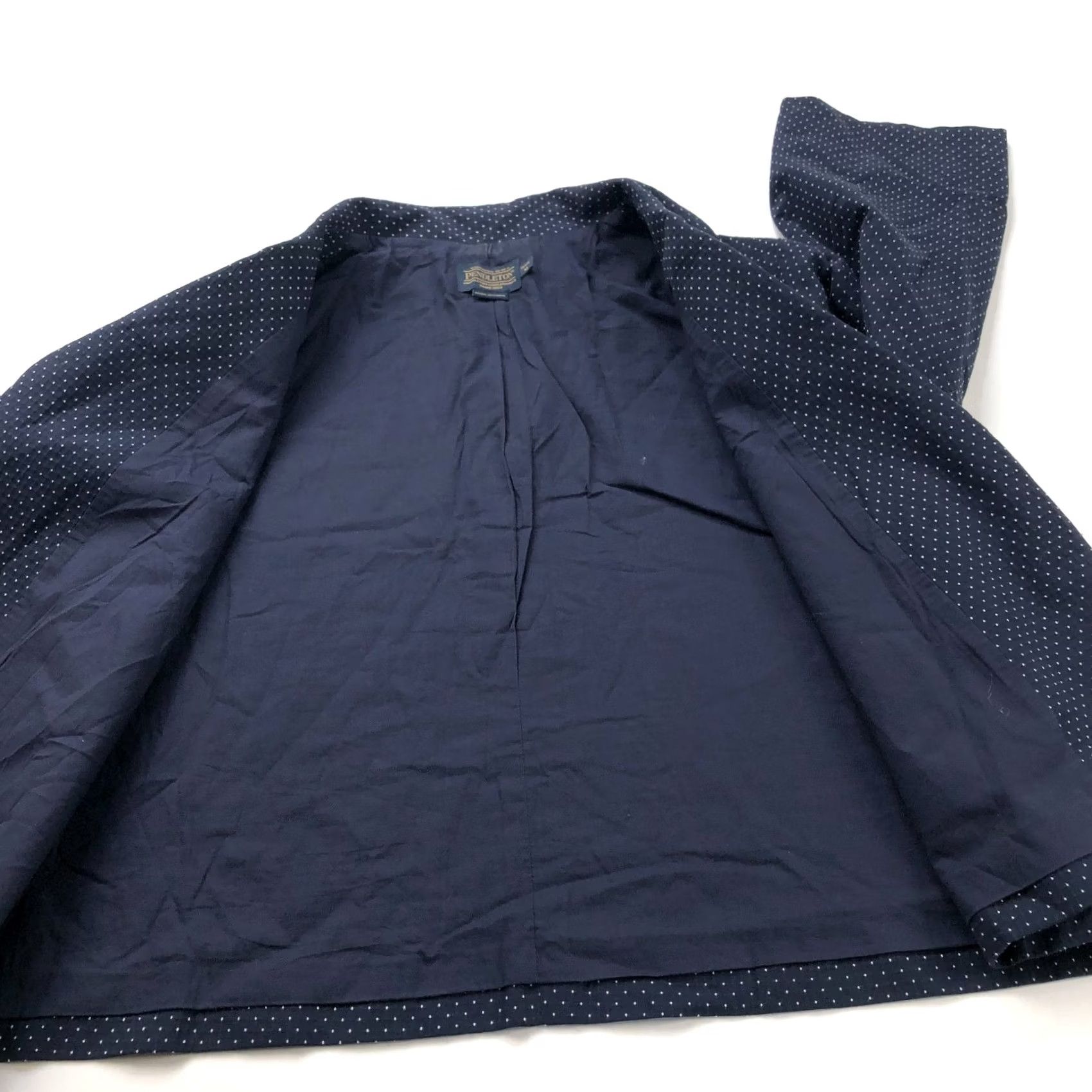Pendleton Pendleton Blazer Shirt Set Blue Polka Dot 4P Petite 2 Pc Jacket Pants 28W 22L Women Womens Size 27" / US 4 / IT 40 - 6 Thumbnail