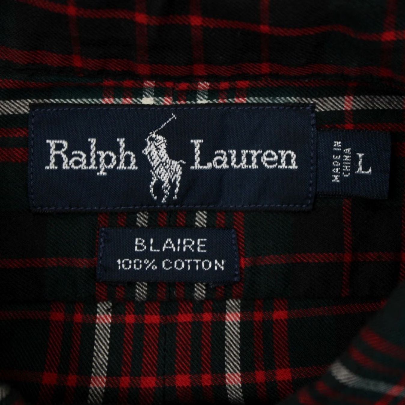 Ralph Lauren Ralph Lauren Shirt Mens Large Red/Black Plaid Cotton Button Down Long Sleeve Size US L / EU 52-54 / 3 - 7 Thumbnail