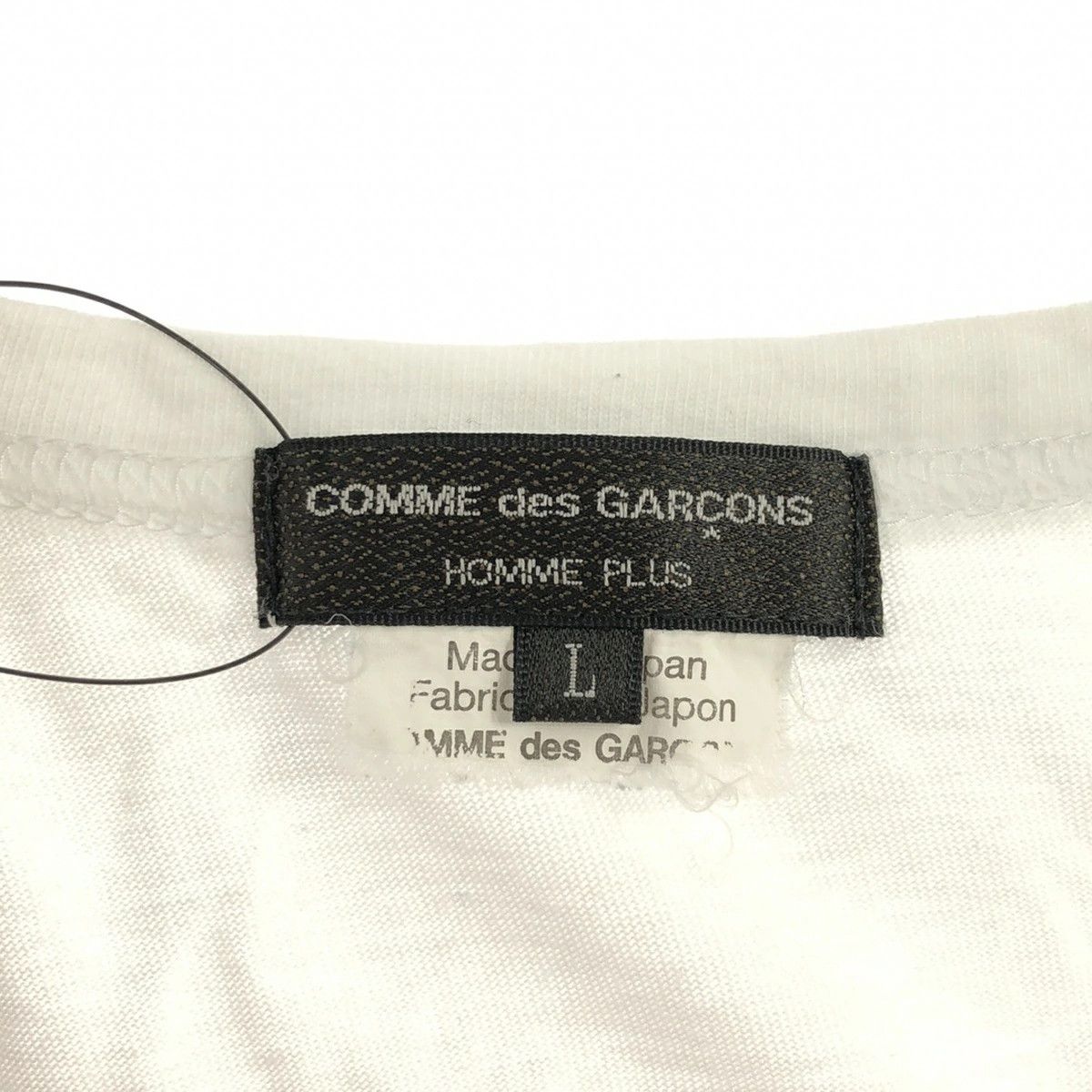 Comme des Garcons Homme Plus T-Shirts Tape Design Crew Neck Short Sleeve White Size US L / EU 52-54 / 3 - 4 Thumbnail