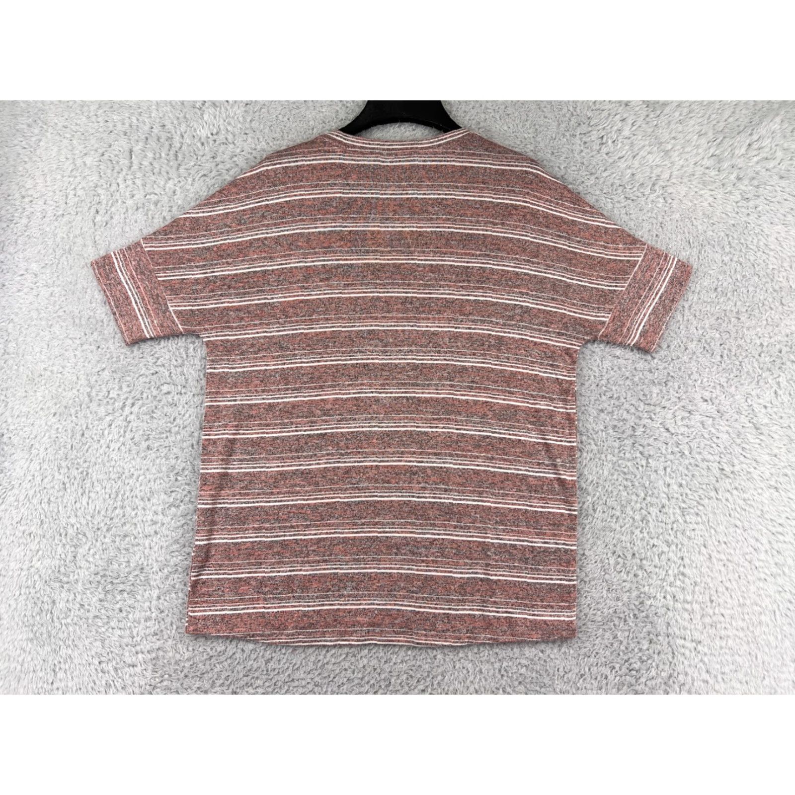 Calvin Klein Calvin Klein Shirt Womens Small Pink Striped V-Neck Polyester Blend Knit Size S / US 4 / IT 40 - 2 Thumbnail