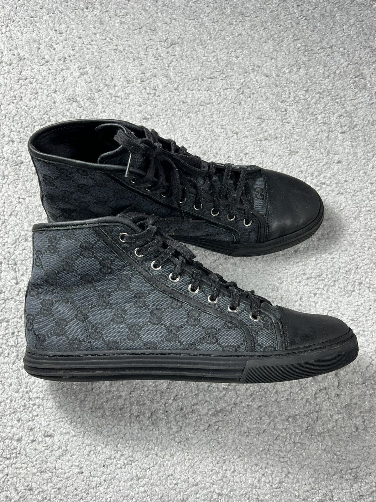 Gucci Gucci GG Monogram Hi Black Shoes Size 8 Size US 8 / EU 41 - 1 Thumbnail