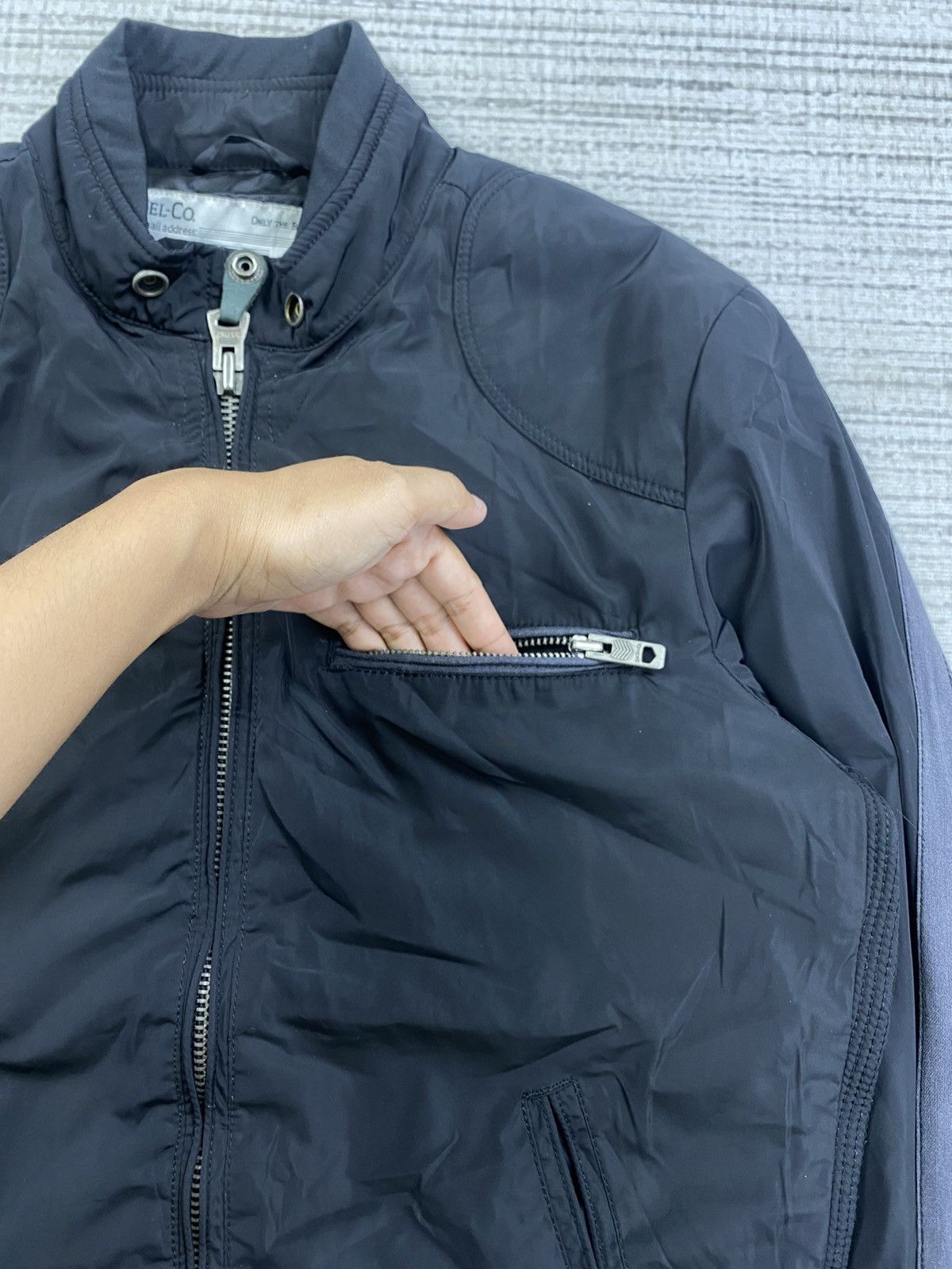 Diesel × Japanese Brand × Vintage Vintage Diesel.Co Slim Stripe Fullzip Biker Jacket Size US M / EU 48-50 / 2 - 10 Thumbnail